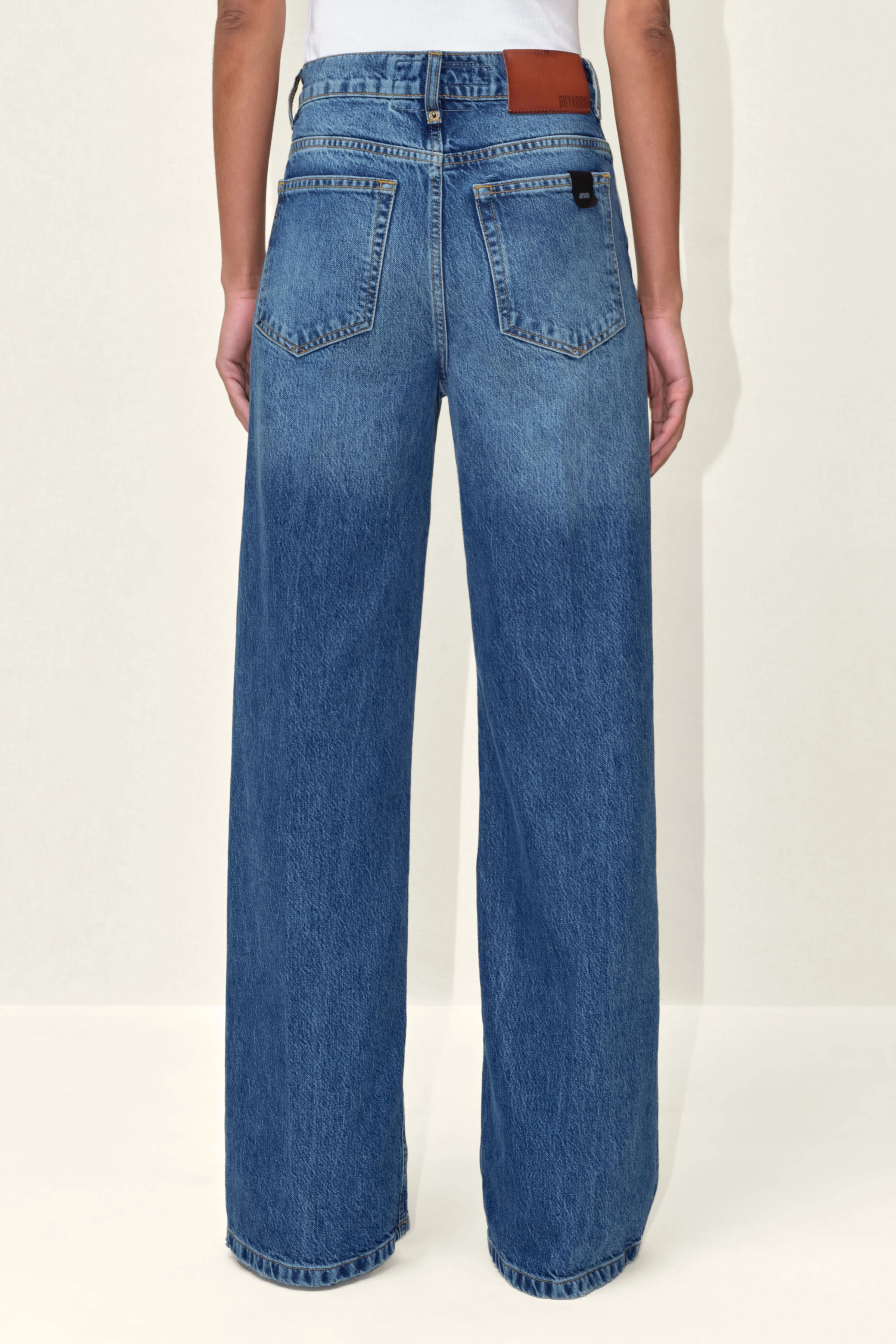 CAUSE - Jeans mit weitem Bein - Damen - blau - Rückansicht