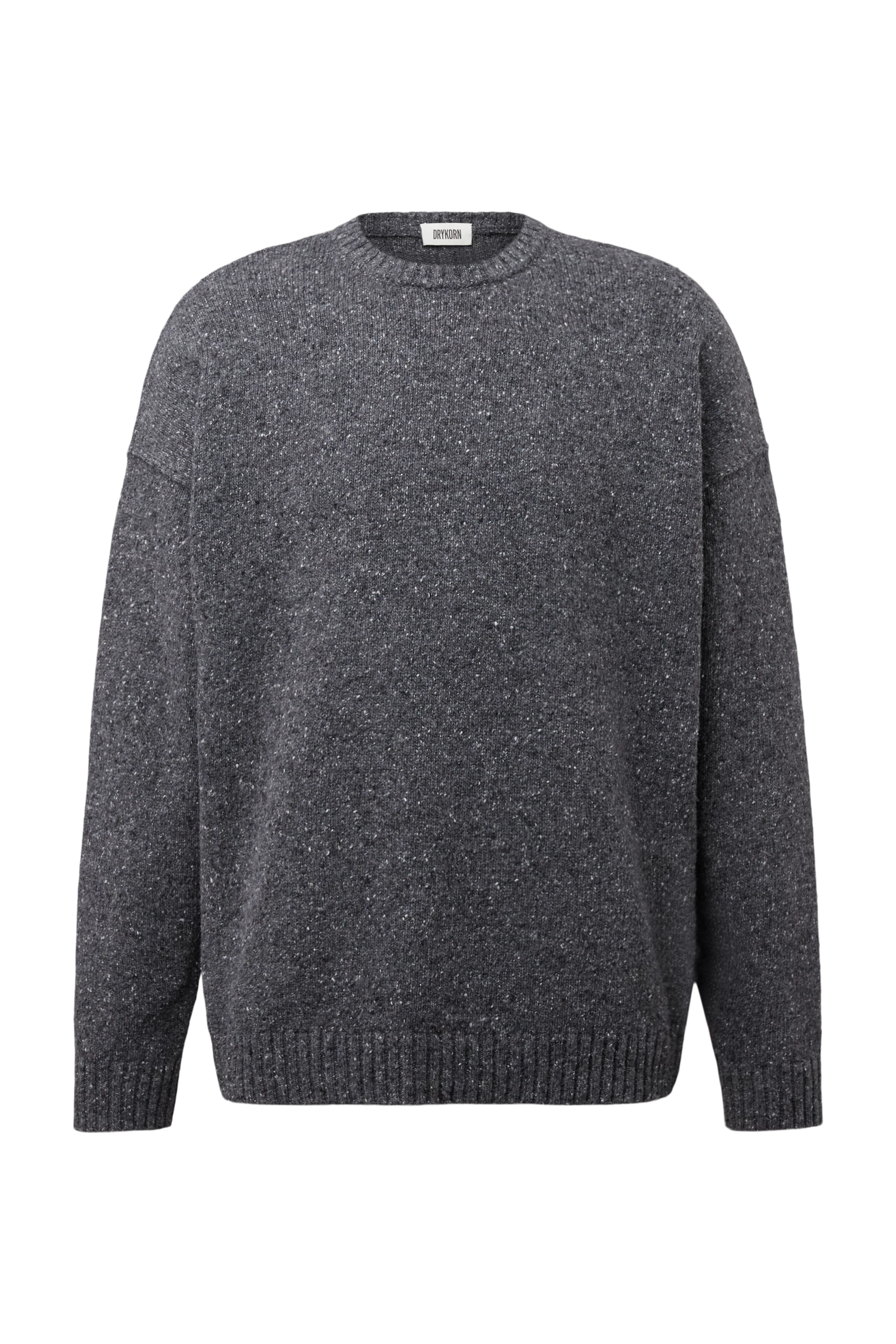 NEELIO - Pullover in Tweet Woll-Mischung - Herren - grau - Freisteller Frontansicht