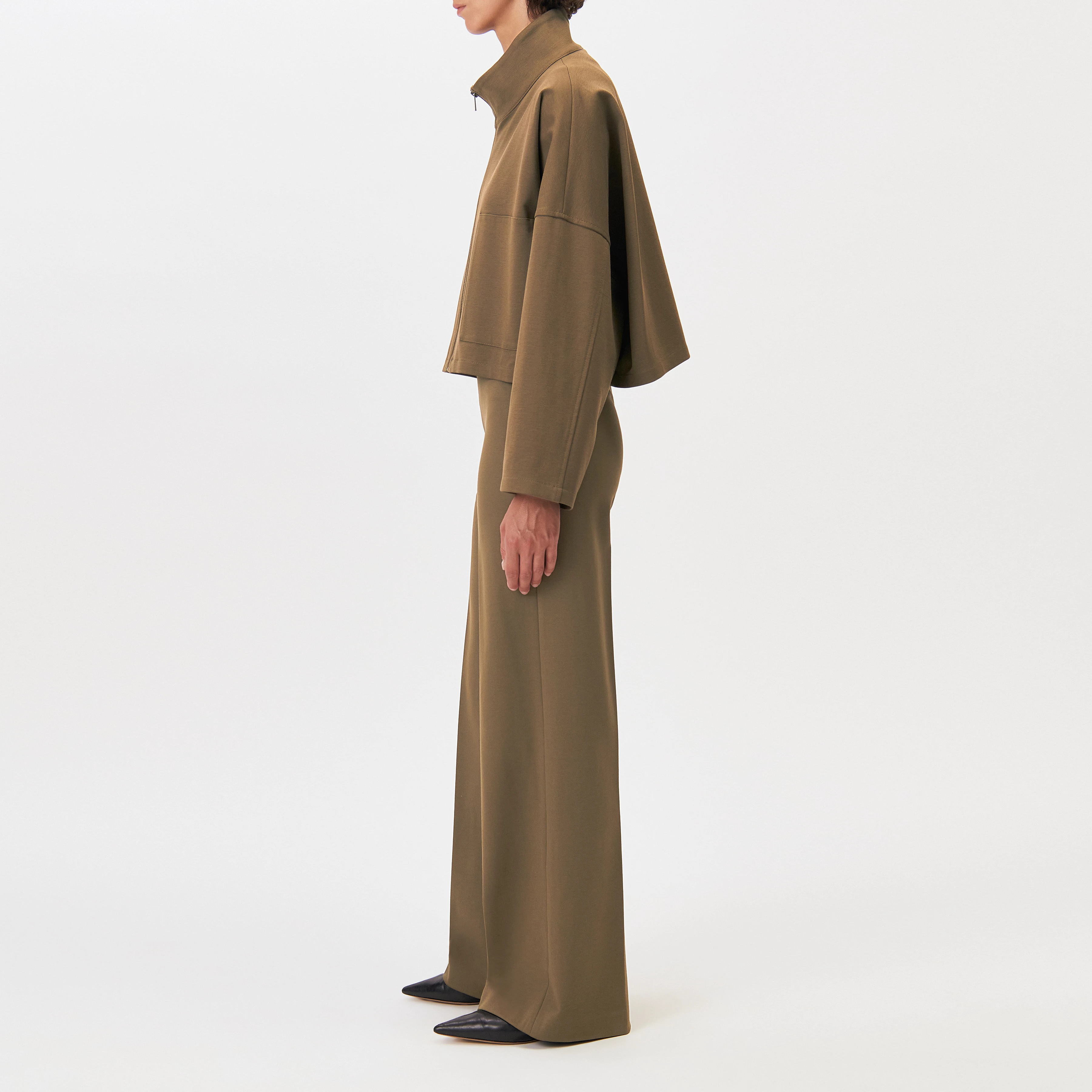 ELSTOW_1 - Veste courte oversize à col montant - women - vert - Seitenansicht