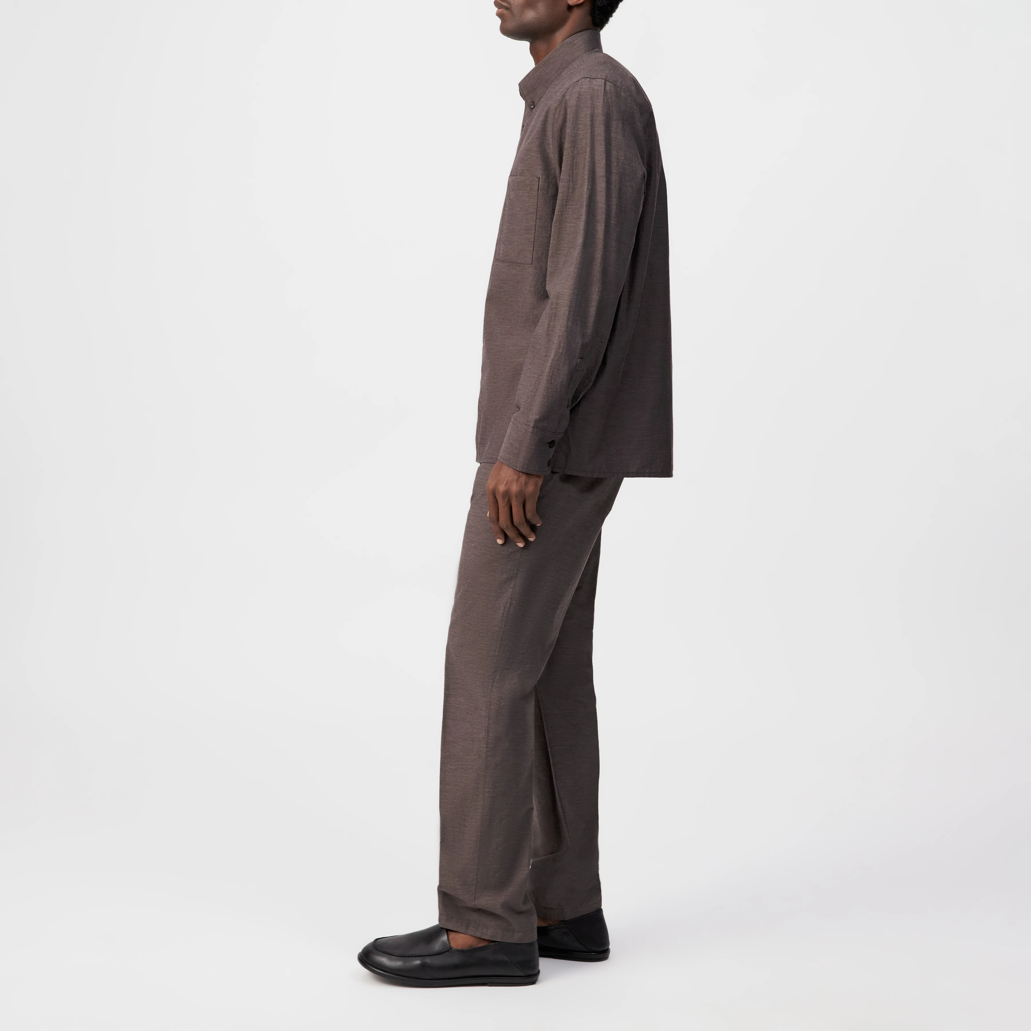 SORIC - Regular Fit Hemd in Baumwoll-Mix - Herren - braun - Seitenansicht