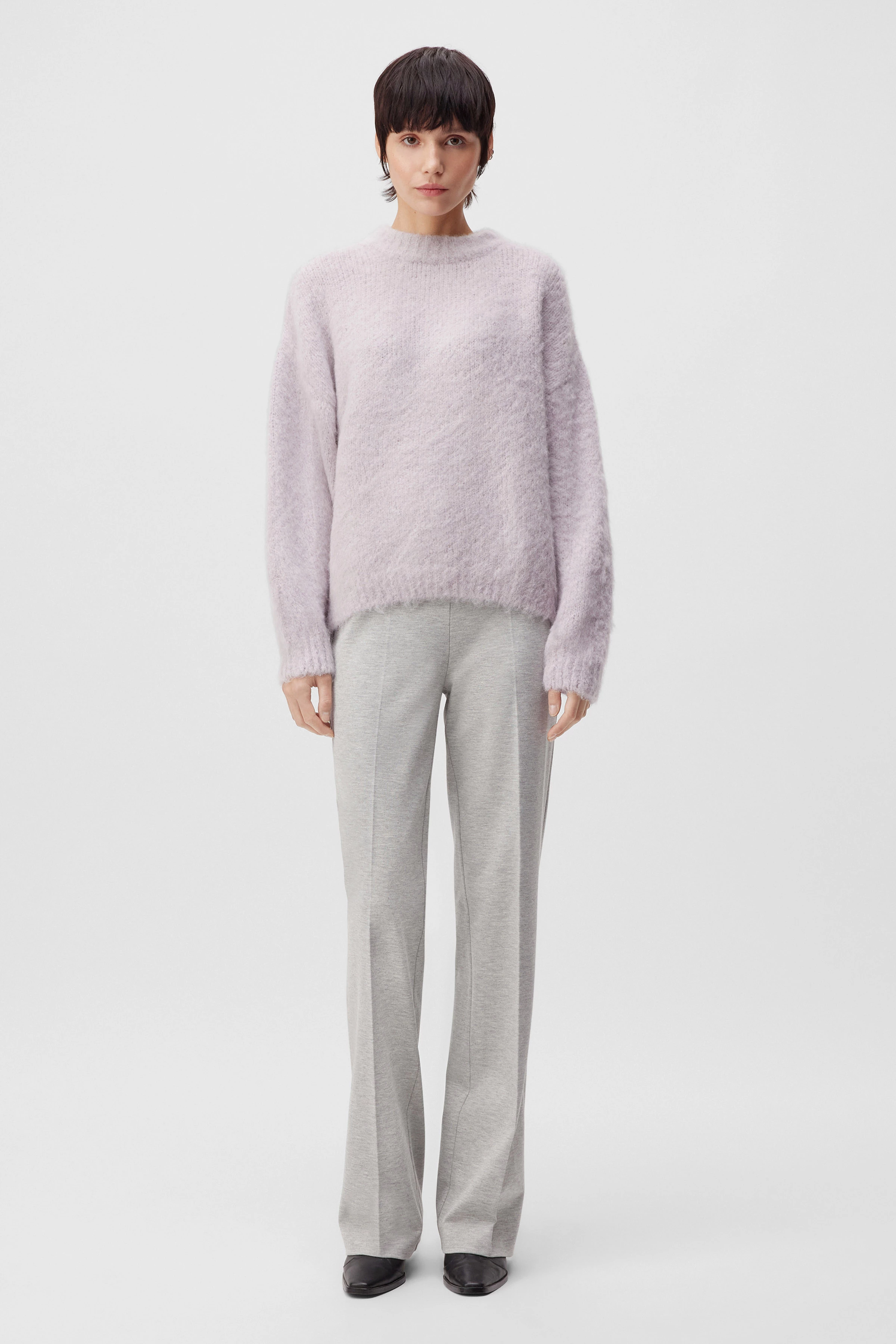 RAMEA - Pullover in Alpaka-Mix - Damen - lila - Ganzkörper-Frontansicht