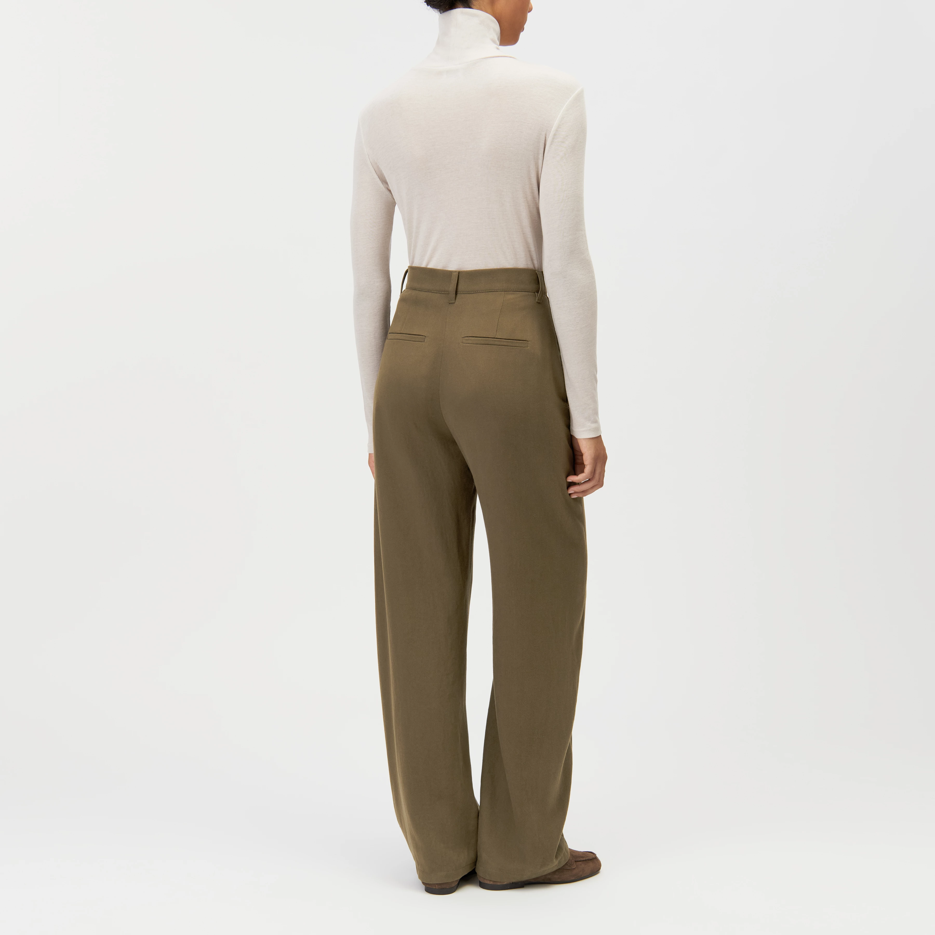 RECEIVE - Pantalon ample coupe décontractée - women - vert - Rückansicht