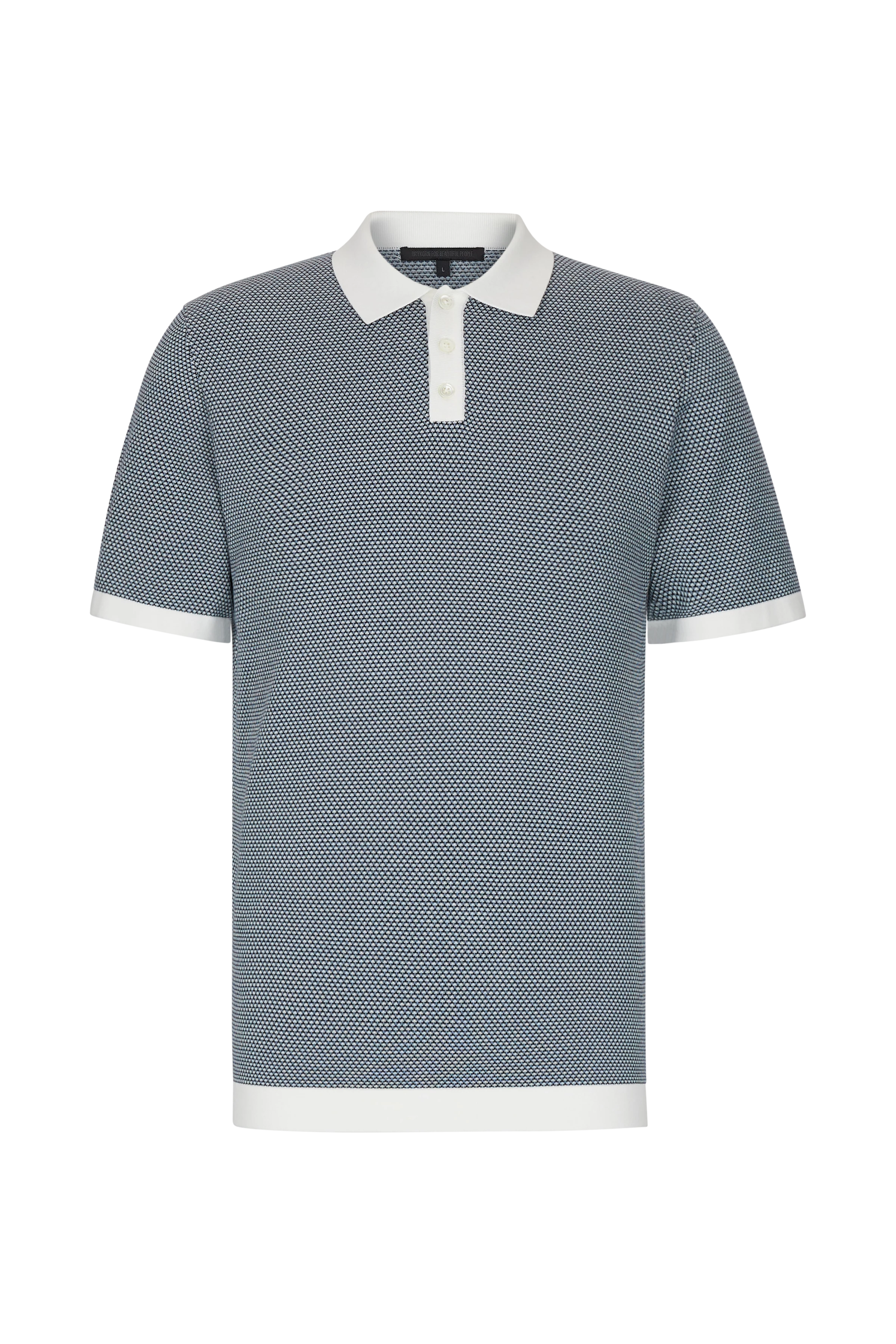 TRITON - Polo shirt in pure cotton - men - blue - Freisteller Frontansicht