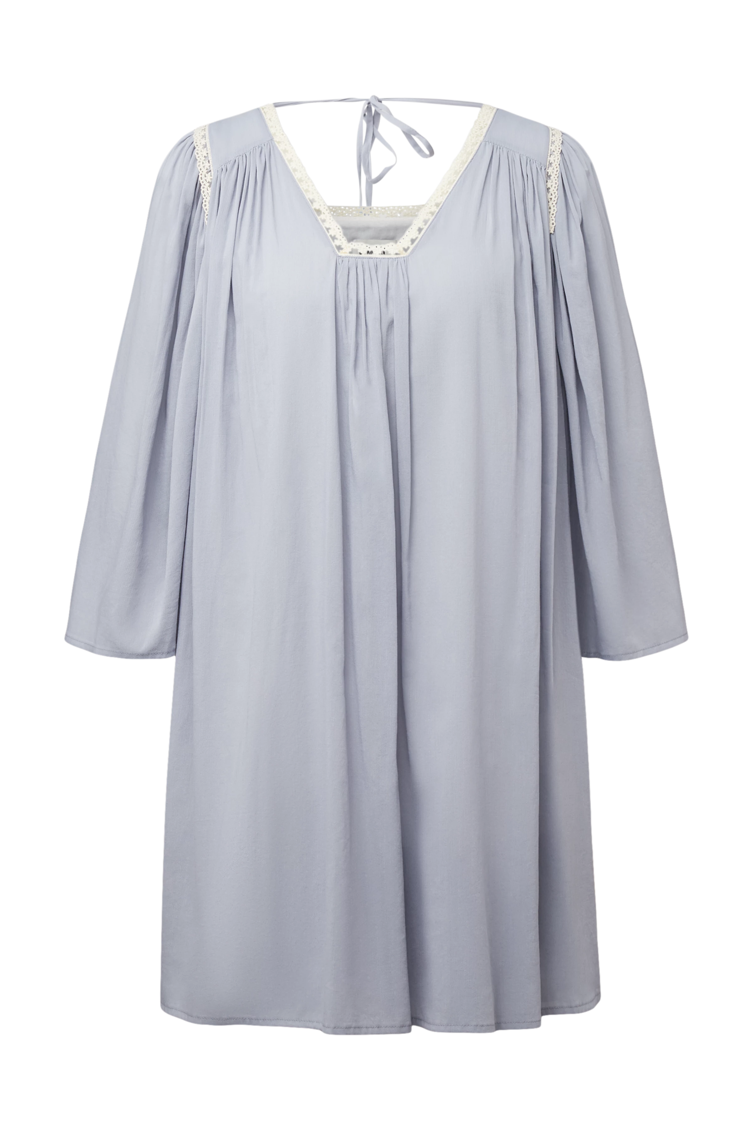 VAREEN - Cotton-blend babydoll tunic dress - women - blue - Freisteller Frontansicht