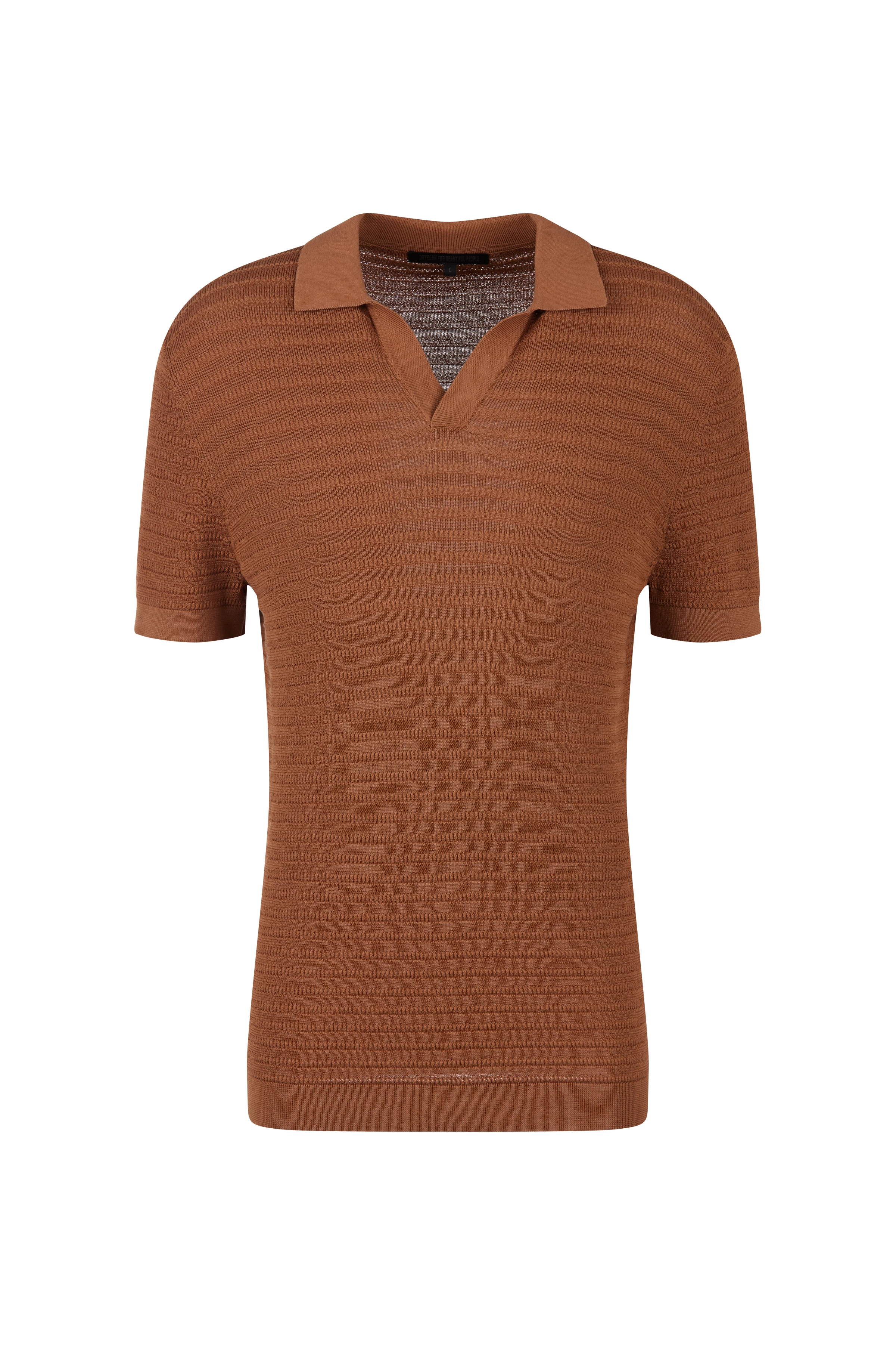 BRAIAN - poloshirt - heren - bruin - Freisteller Frontansicht