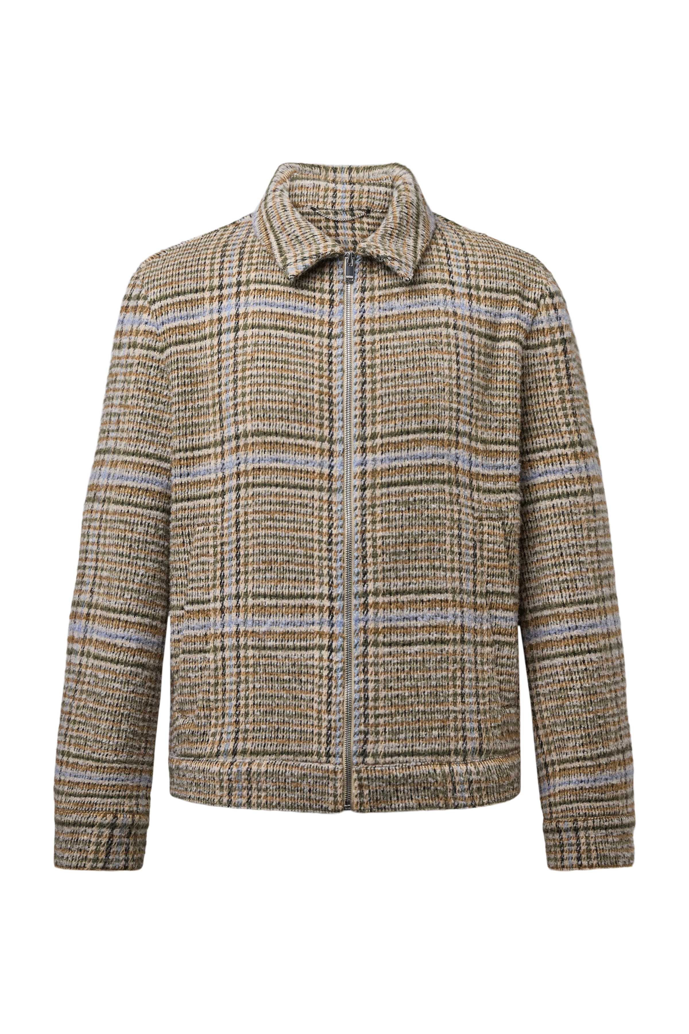 RIKKA_2 - Checked woven jacket - men - green - Freisteller Frontansicht