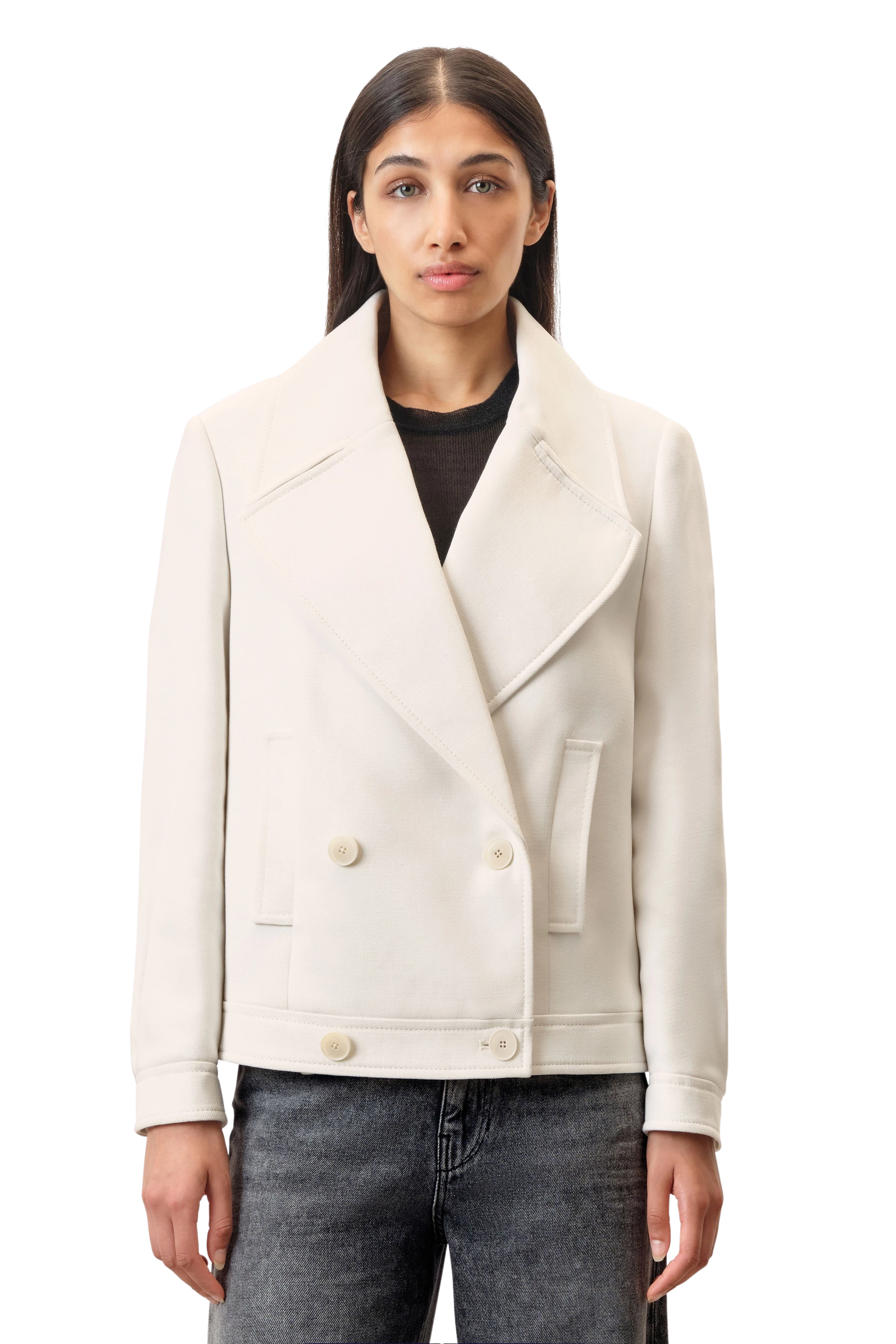 Women sweat jacket HASTING in off_white from DRYKORN