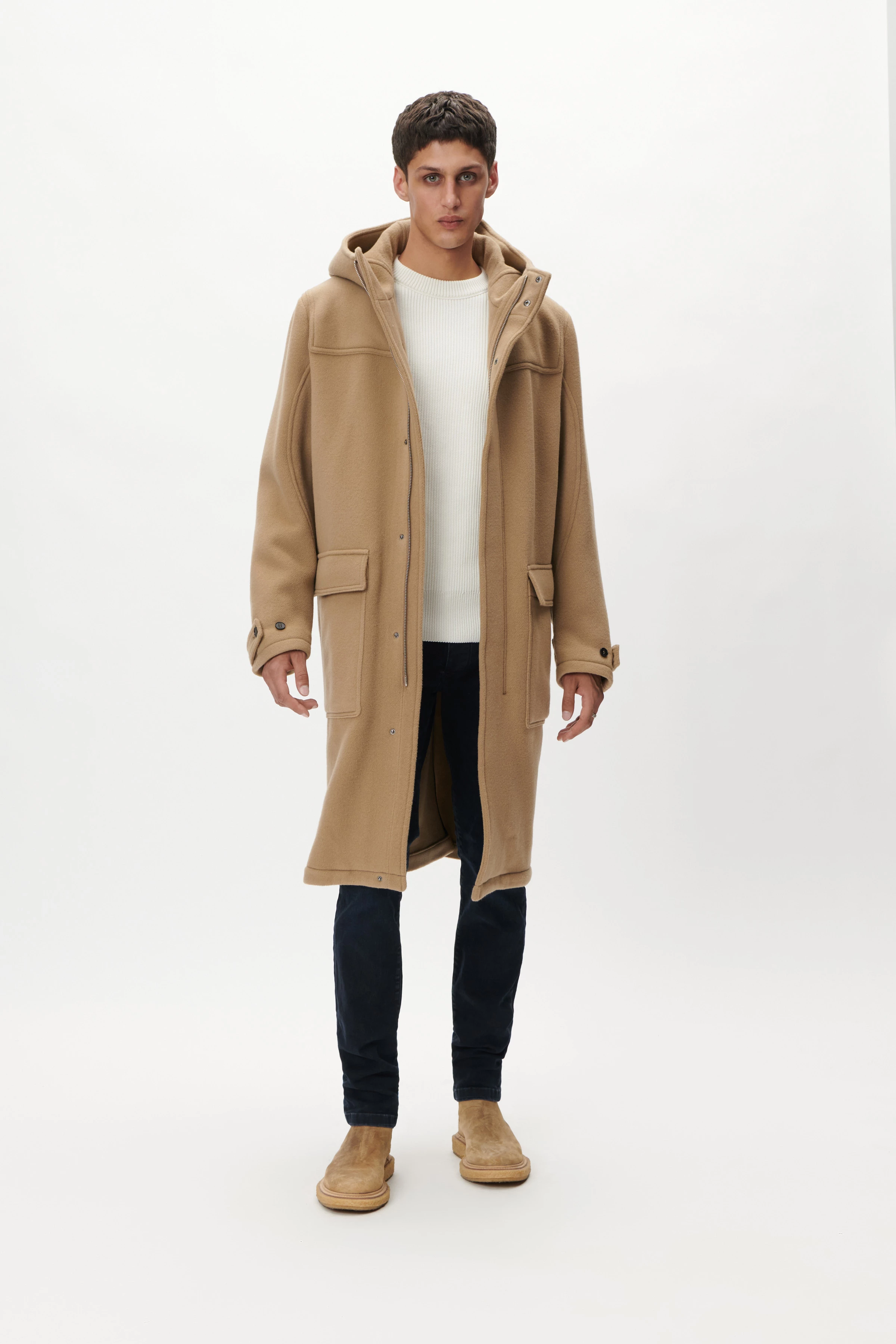 AARON - raglan cotton pullover - men - off white - Ganzkörper-Frontansicht