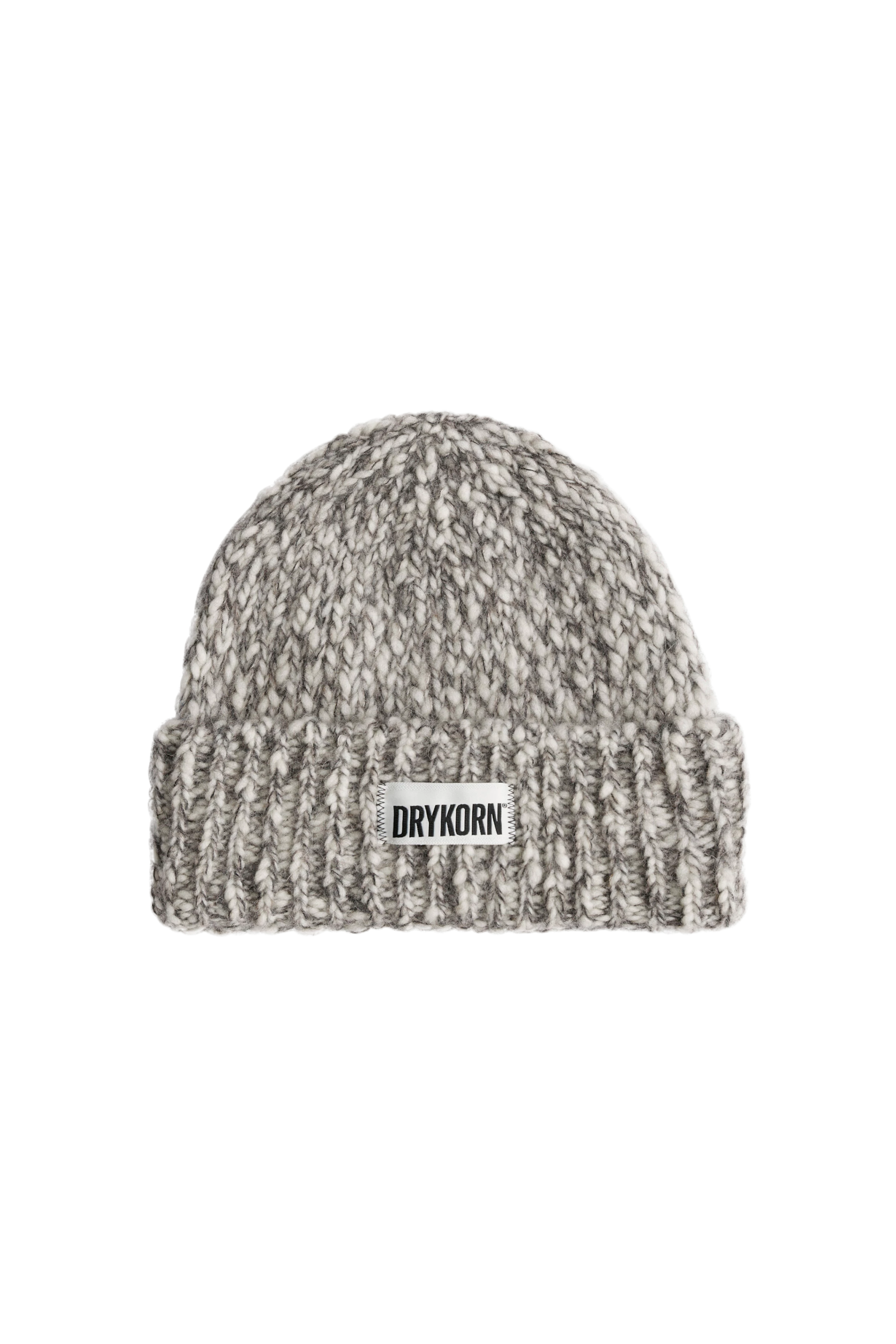 EANI - Bonnet en fil mouliné flammé grossier - unisex - marron - Freisteller Frontansicht