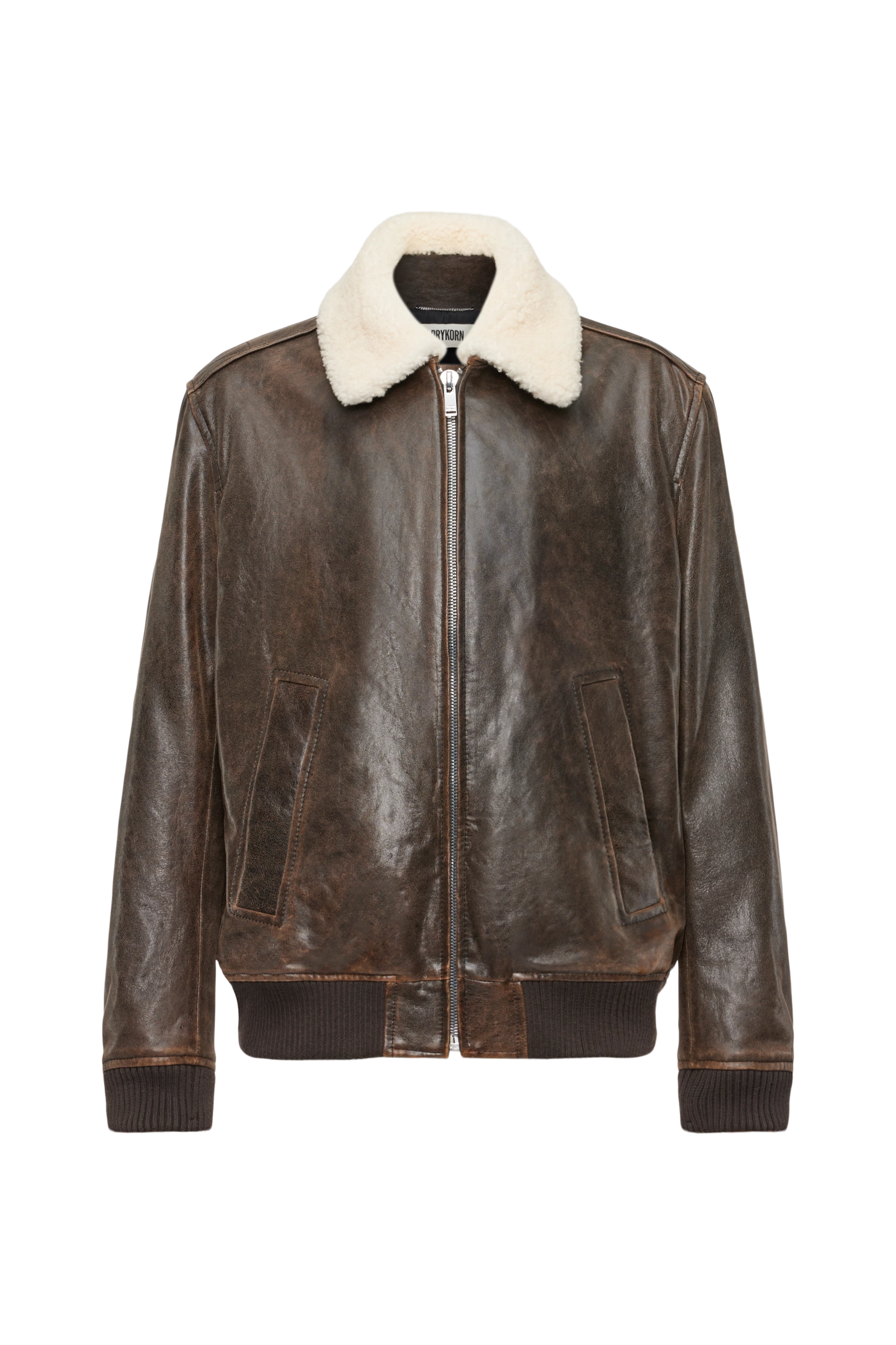 FLYGHT - Fliegerjacke in Leder - Herren - braun - Freisteller Frontansicht