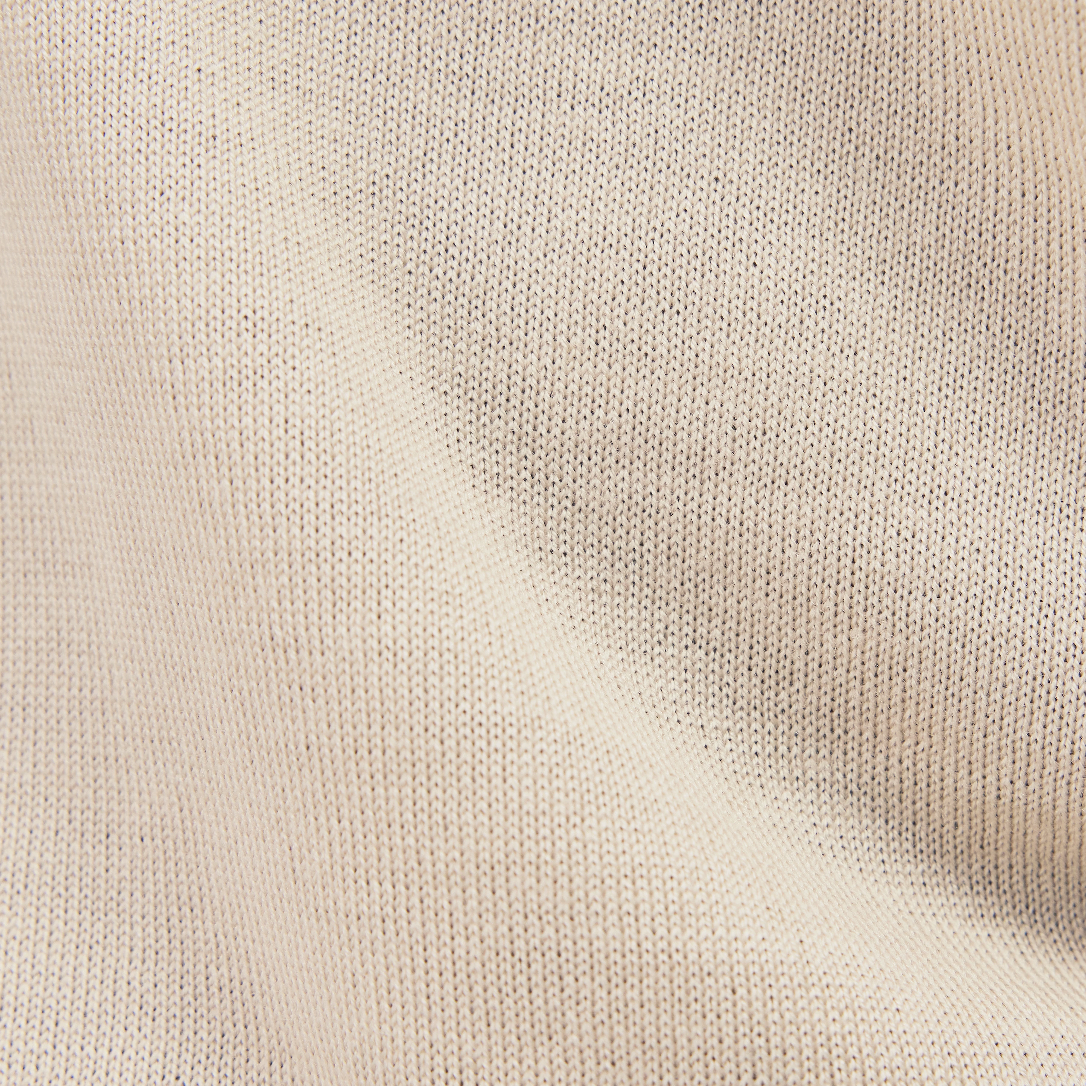 RIKONO - Fine merino wool knitted jumper - men - beige - Materialbild (B2C)