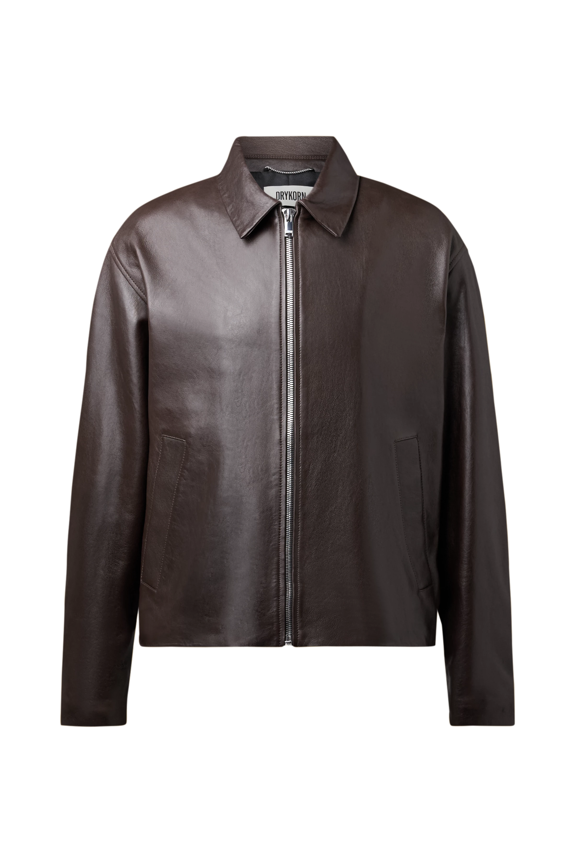 RIKKO - Relaxed Fit pure leather jacket - men - brown - Freisteller Frontansicht
