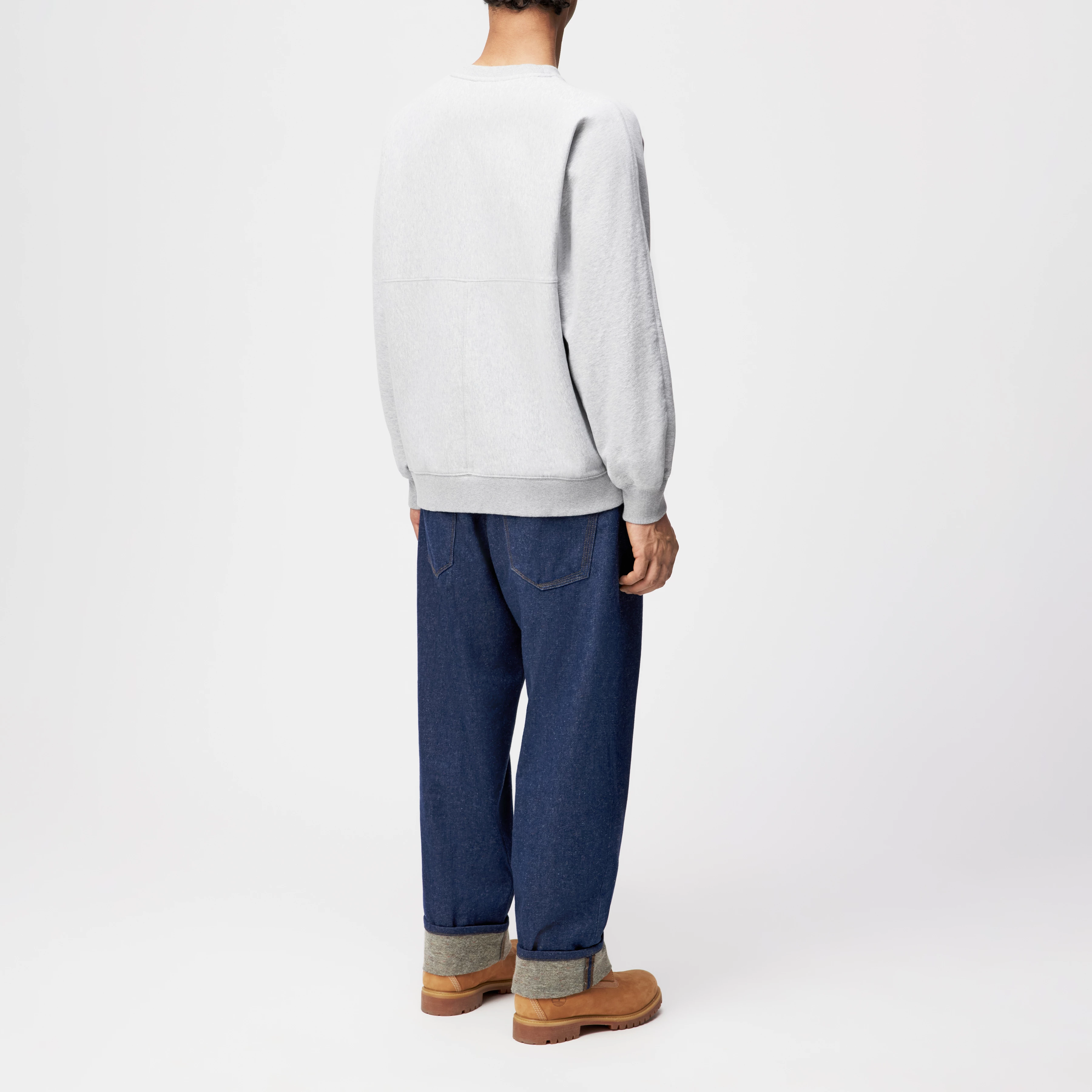 NIELO_D - Oversized sweatshirt in cotton - men - grey - Rückansicht