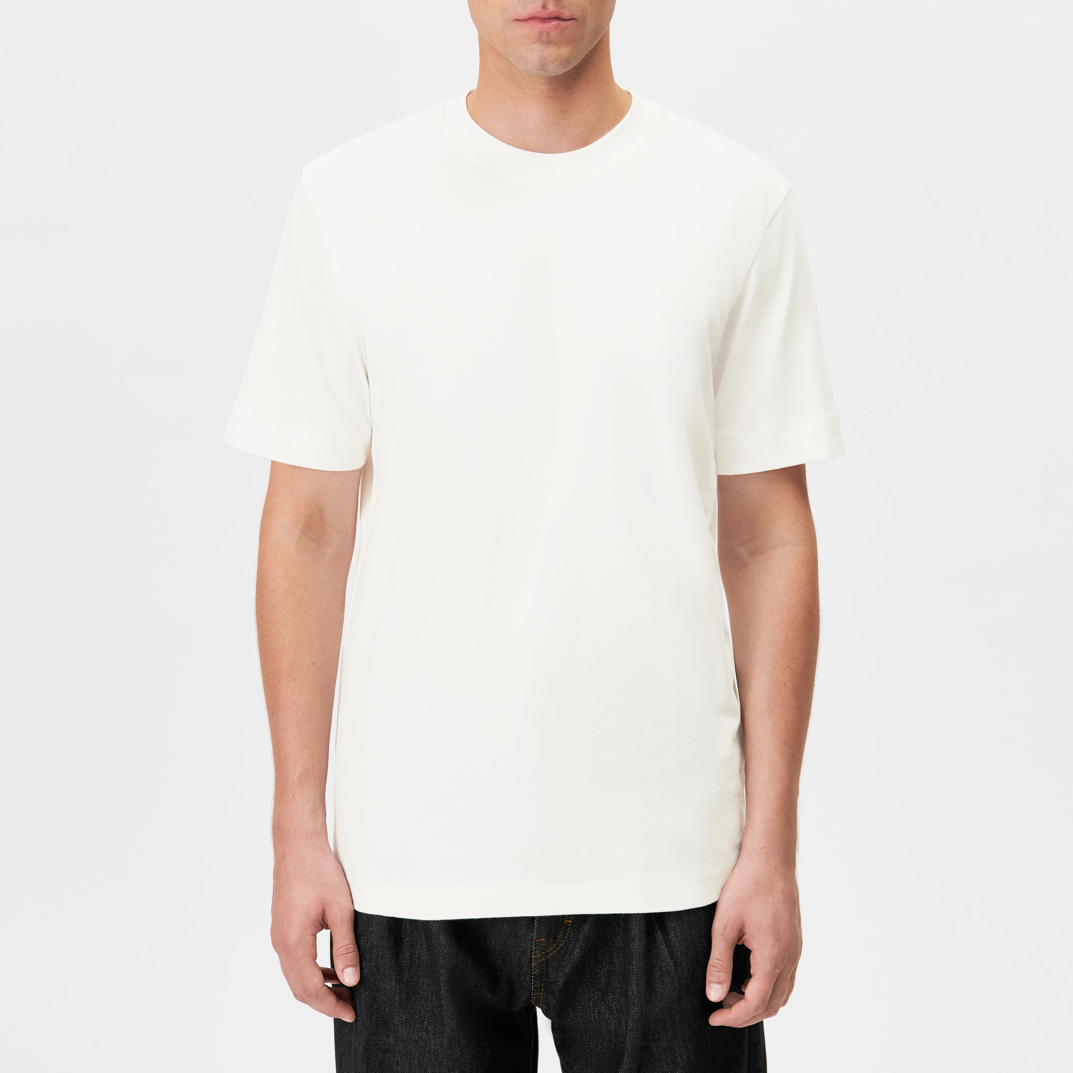 RAPHAEL - Pure cotton T-shirt - men - off white - Frontansicht