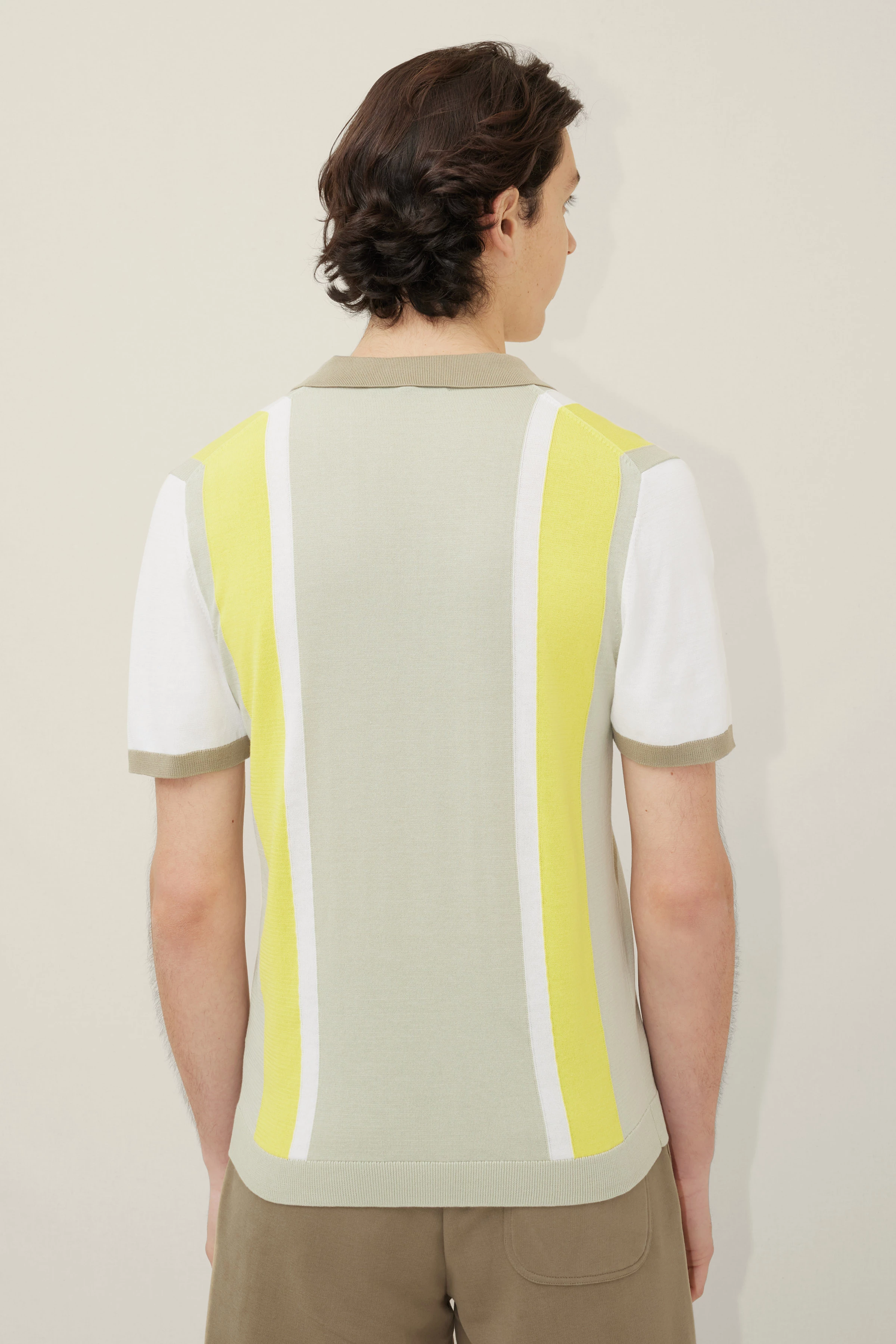 TRITON - Jacquard polo - men - green - Rückansicht