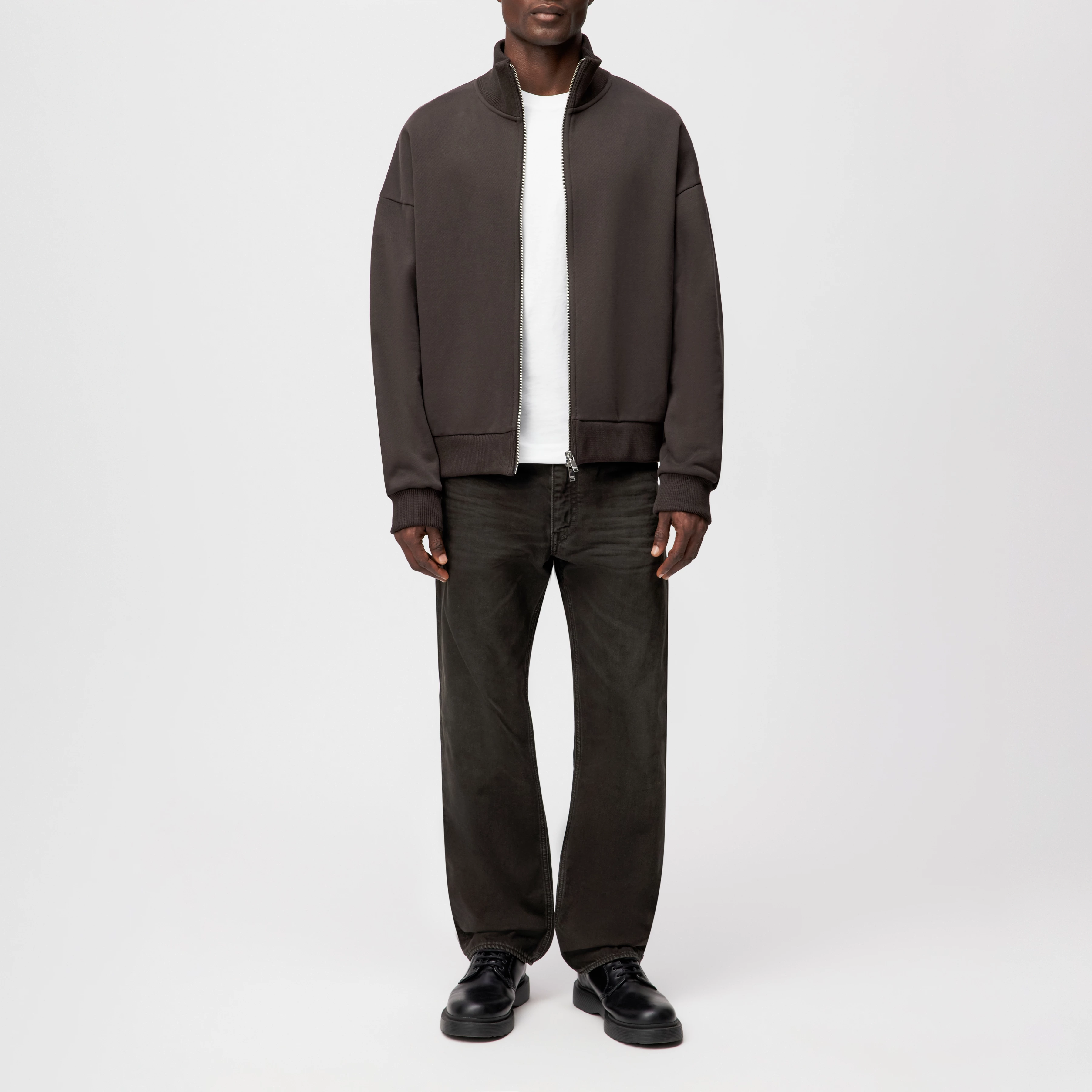 MAKANO_D - Sweat Jacke in French Terry - Herren - braun - Ganzkörper-Frontansicht