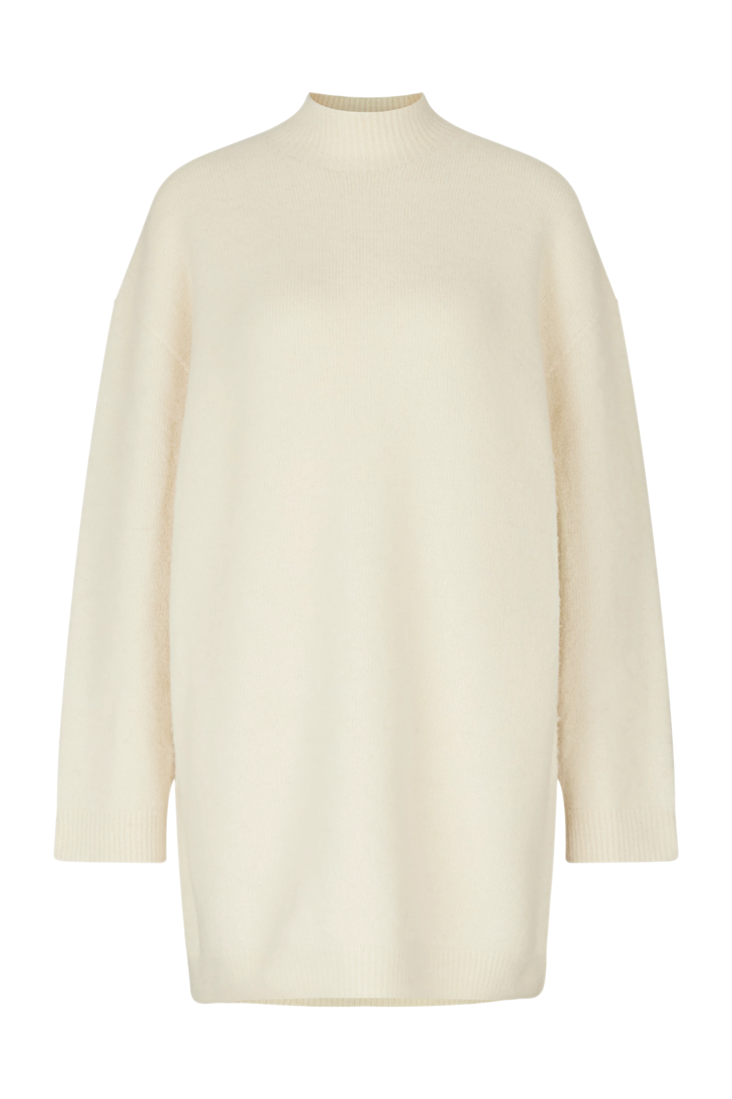 ELSTERI - robe en tricot longueur mini dans un doux mélange d'alpaca - women - blanc cassé - Freisteller Frontansicht