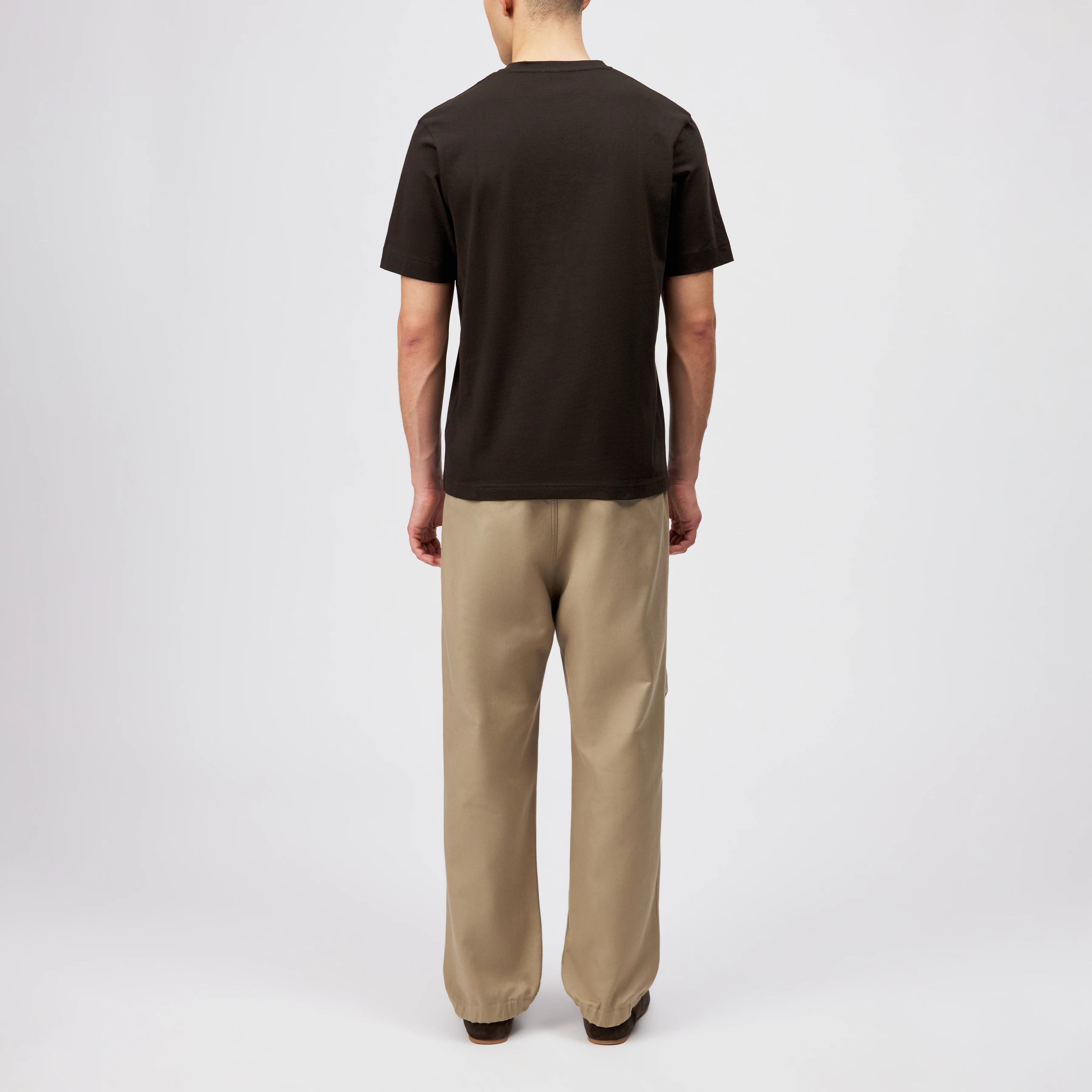 RAPHAEL - T-Shirt in reiner Baumwolle - Herren - braun - Rückansicht