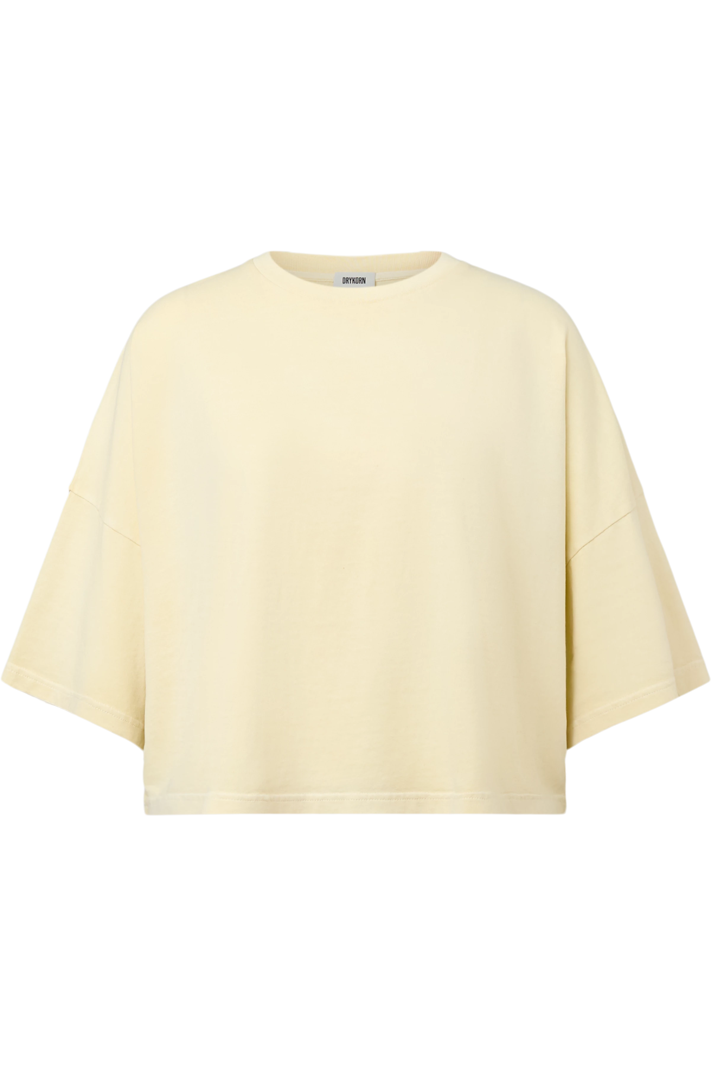 MARVA - Boxy short-sleeve T-shirt in pure cotton - women - yellow - Freisteller Frontansicht