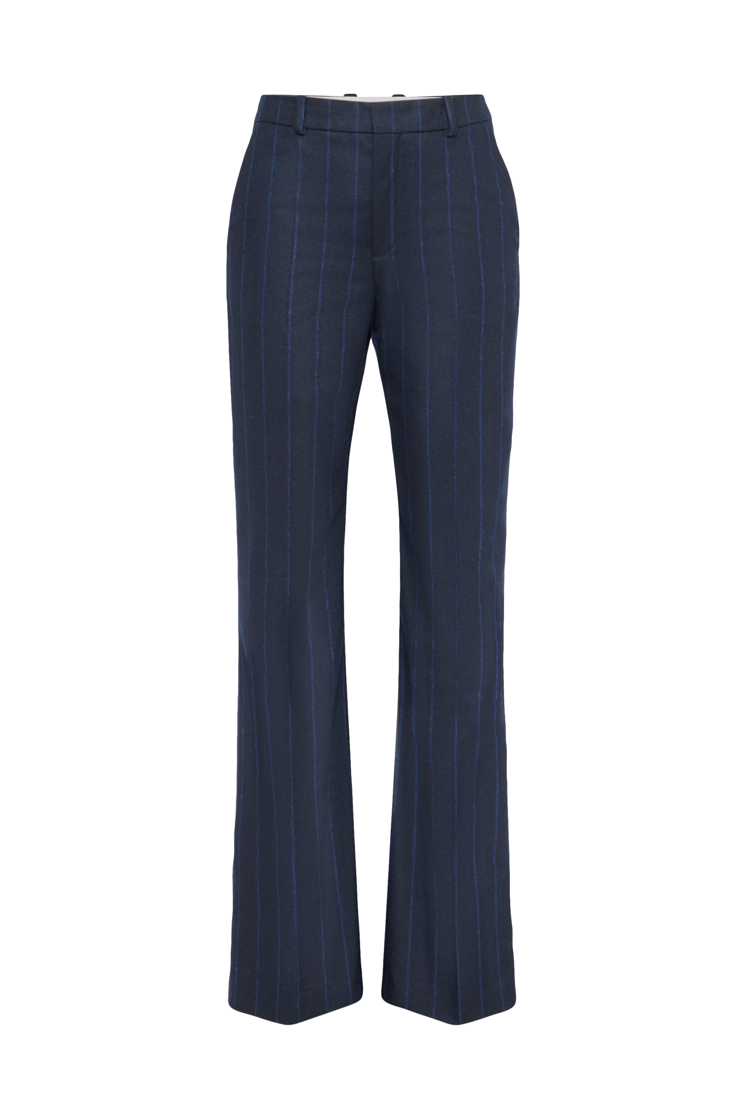 ARGUE - Hose mit Flared Leg in Woll-Mix - Damen - blau - Freisteller Frontansicht