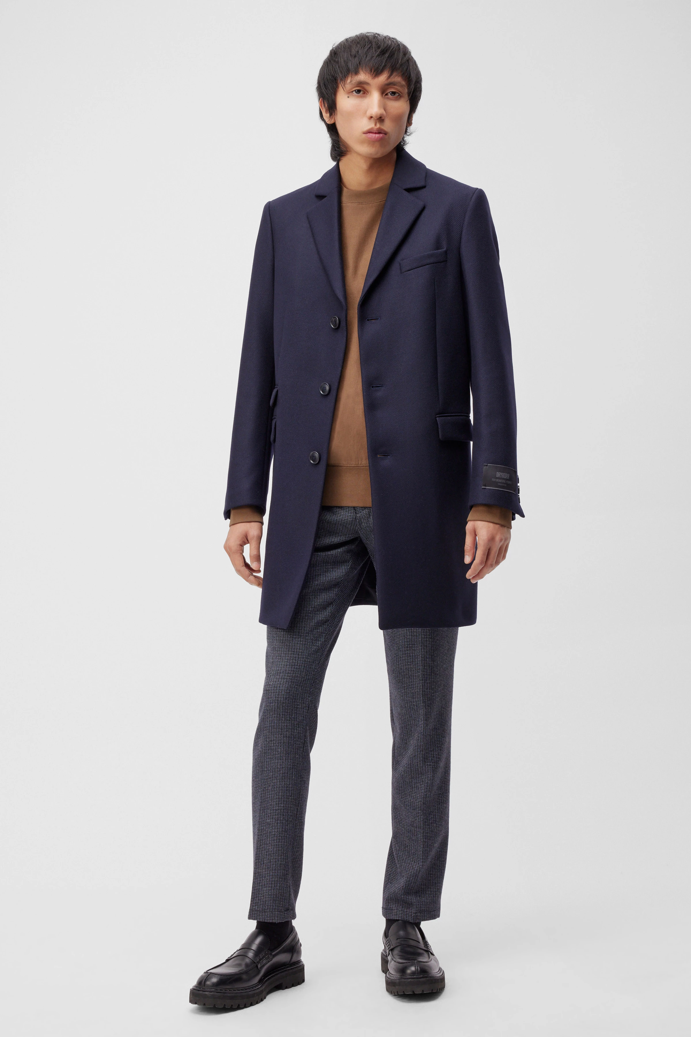 LUGO - Blazermantel in Wolle - Herren - blau - Ganzkörper-Frontansicht