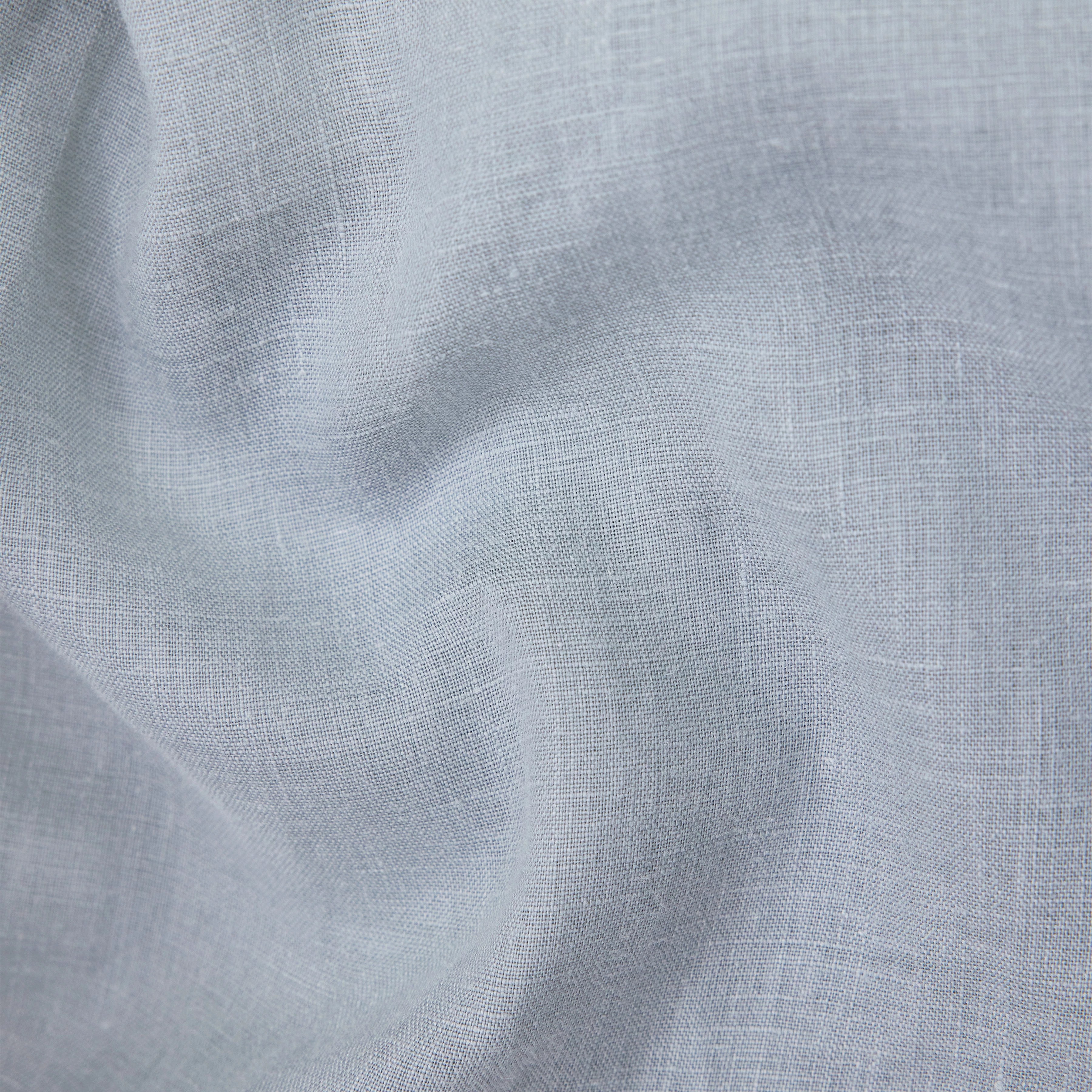 YARIKA - Boxy shirt blouse in linen - women - blue - Materialbild (B2C)