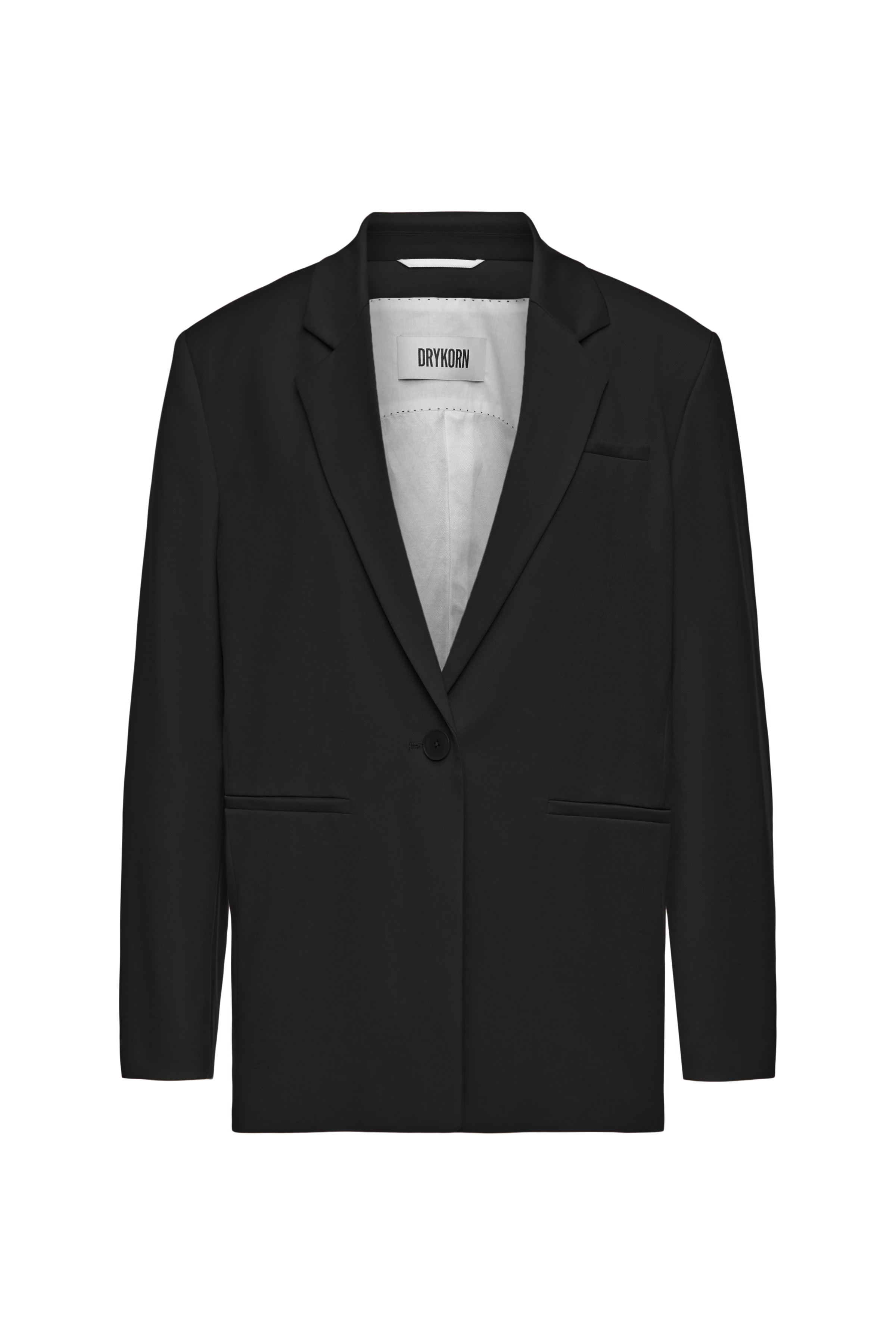 MOWTIE - Casual single-breasted blazer in techno twill - women - Natural Aluminium - Freisteller Frontansicht