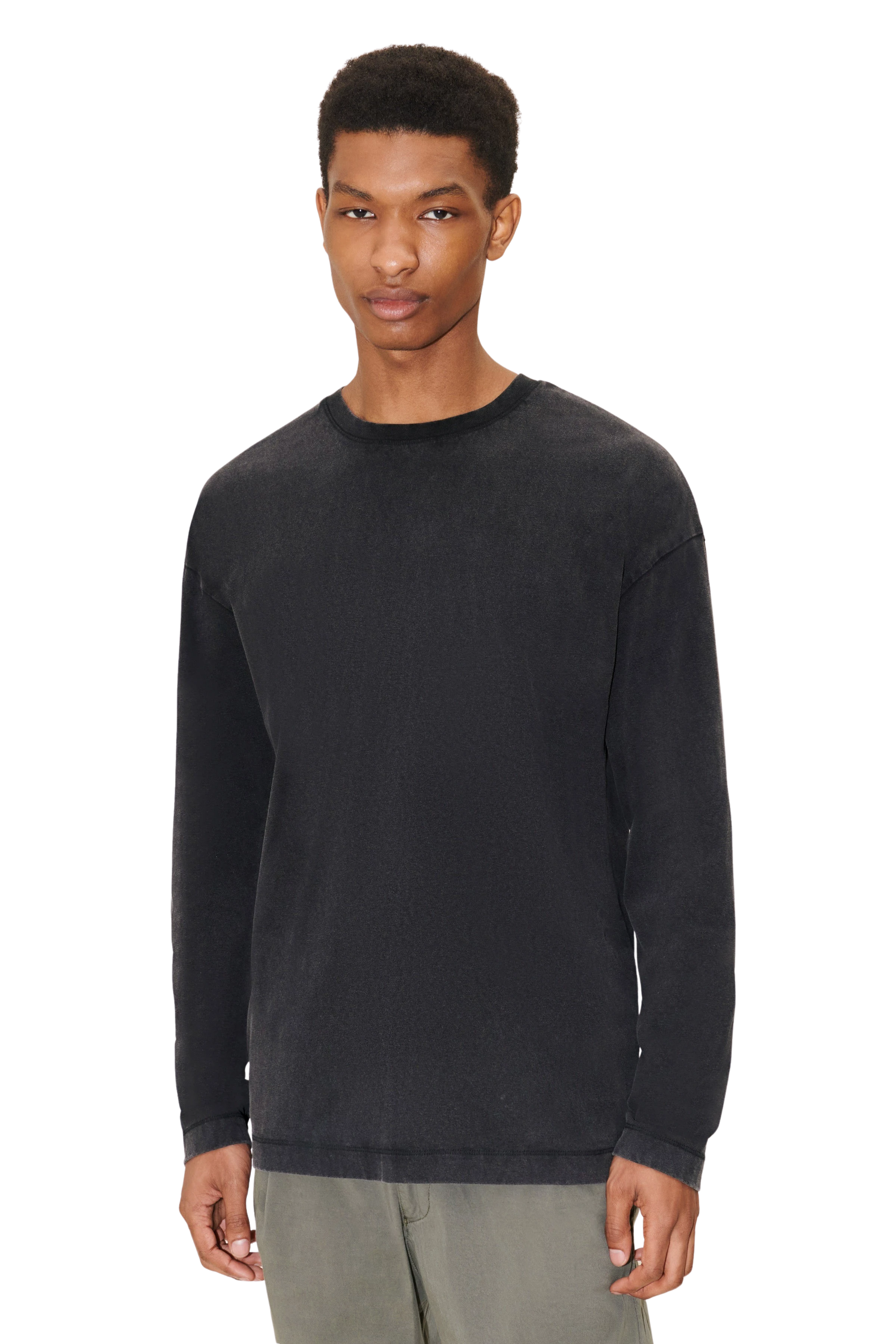 NOVAK - Washed-look longsleeve - men - grey - Frontansicht