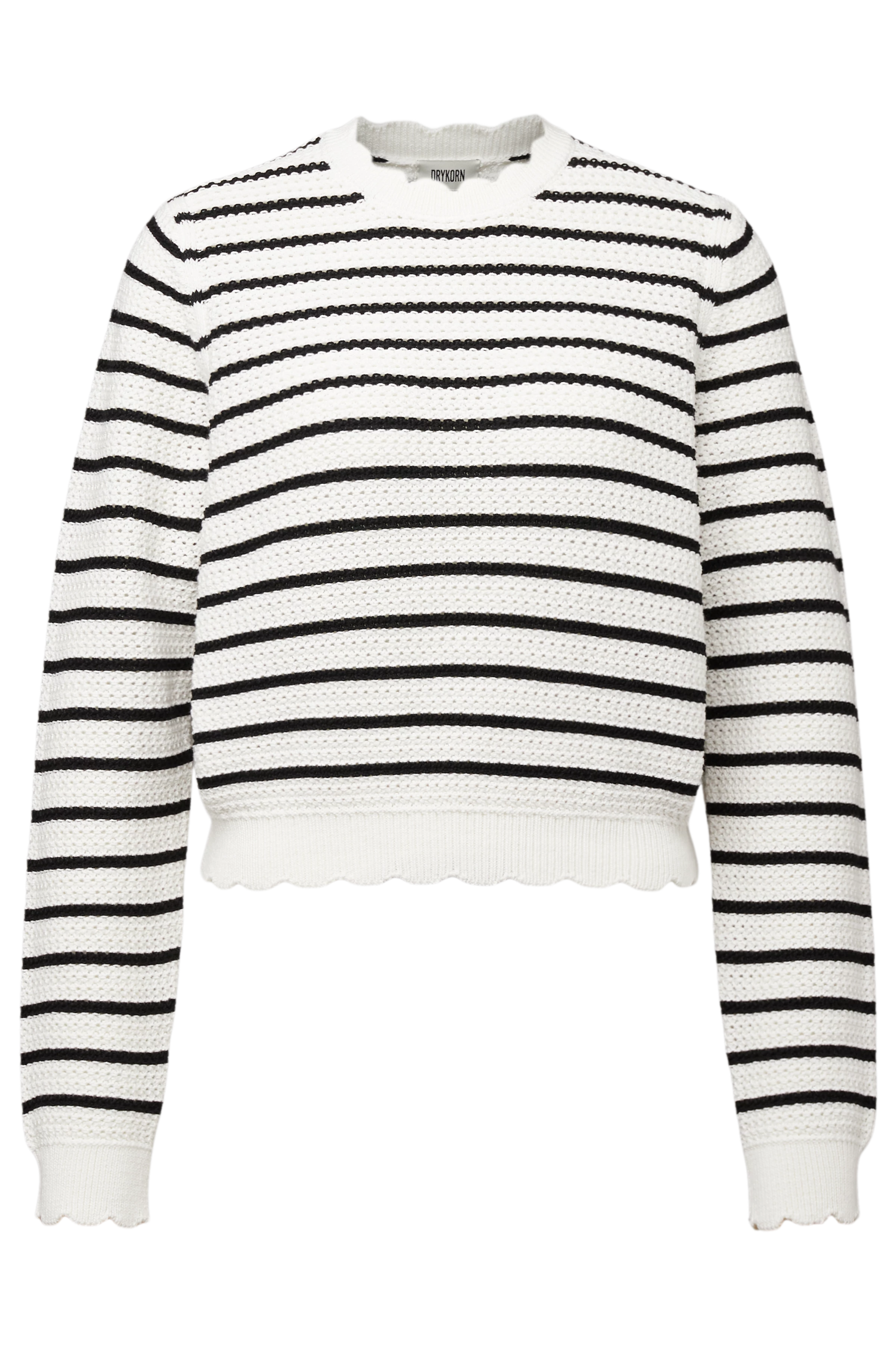 VILSA - Striped jumper in pure cotton - women - off white - Freisteller Frontansicht