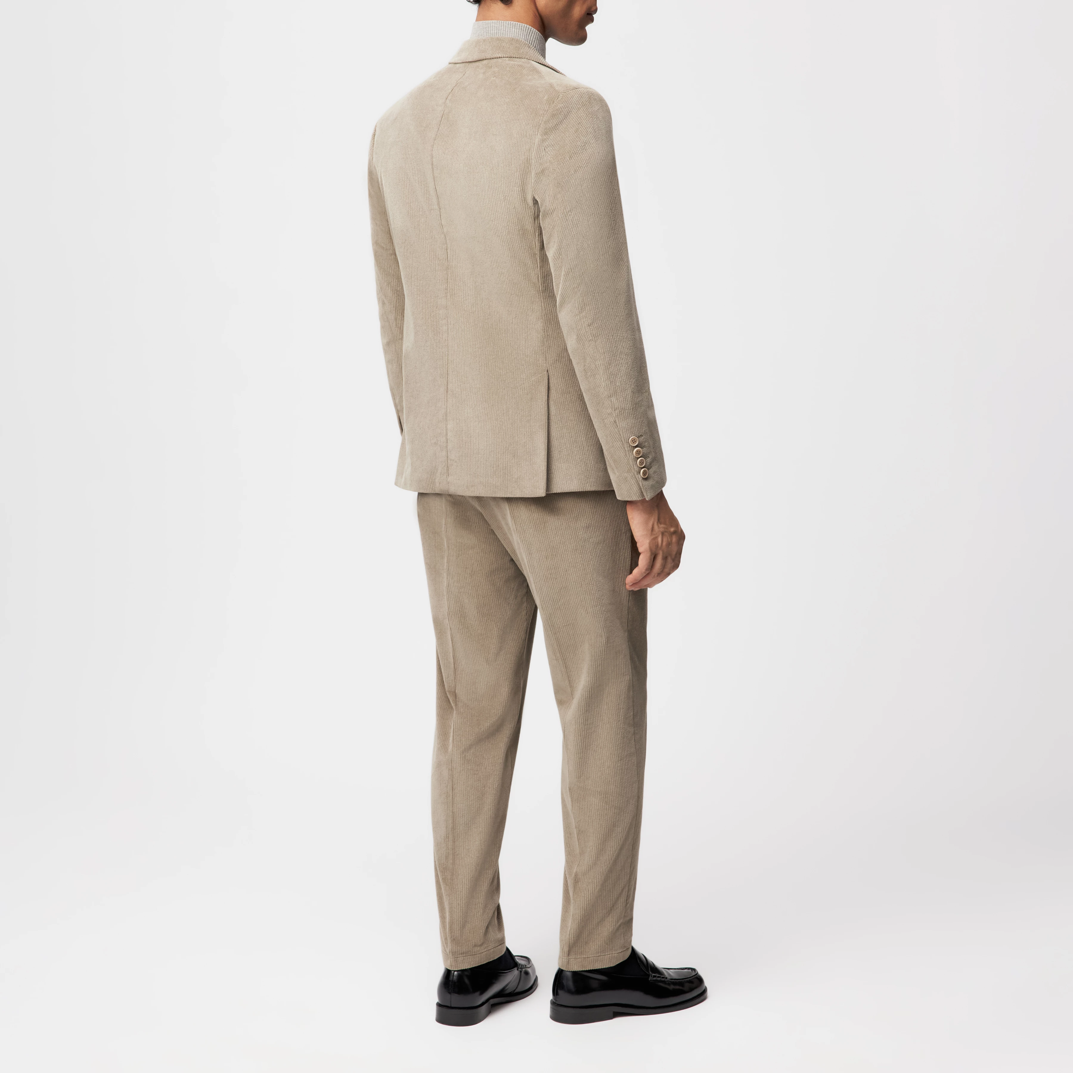 YAMES - Einreihiges Sakko in Baumwoll-Cord - Herren - braun - Rückansicht