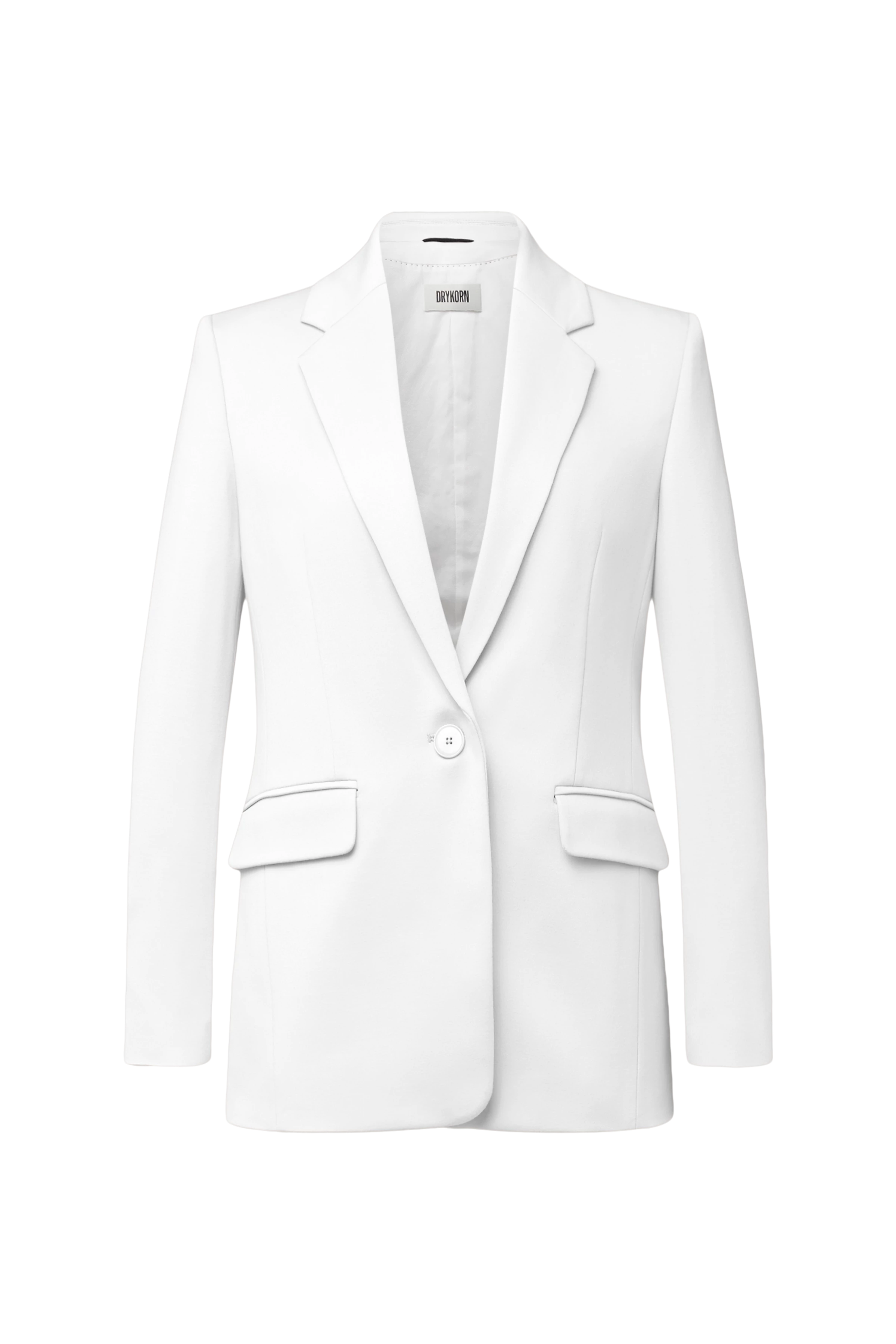ATLIN_2 - Single-button blazer in viscose jersey - women - off white - Freisteller Frontansicht