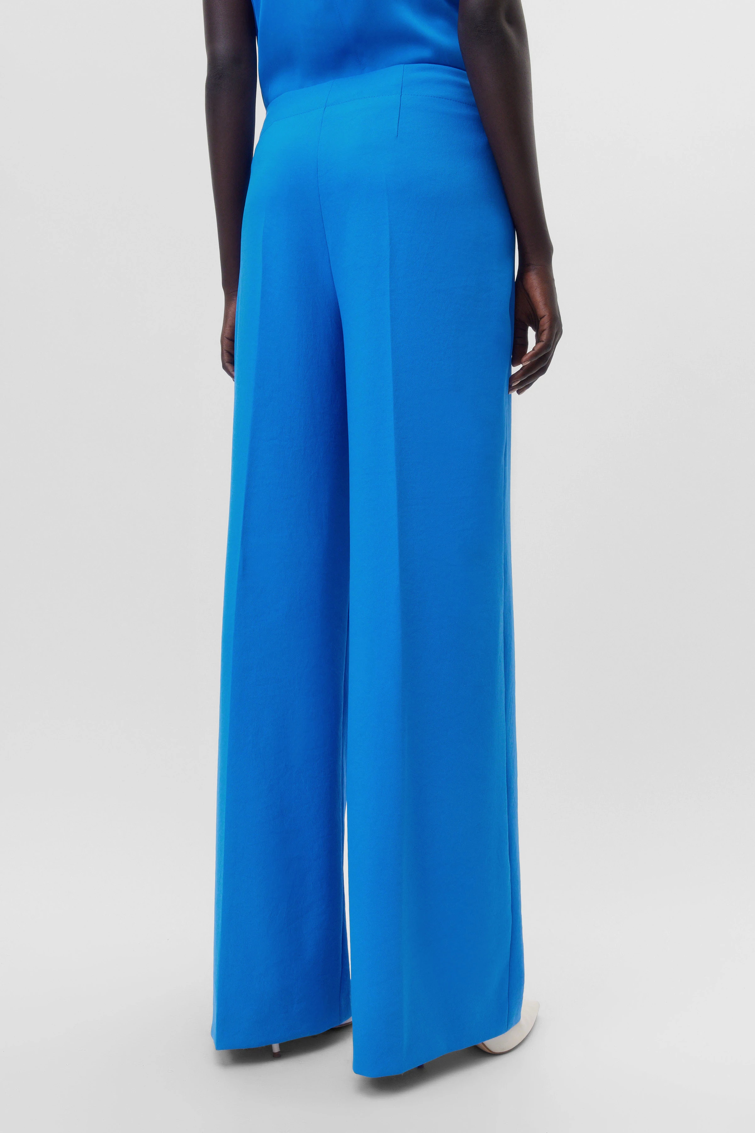 BEFORE - Techno-Stretch Marlenehose - Damen - blau - Rückansicht