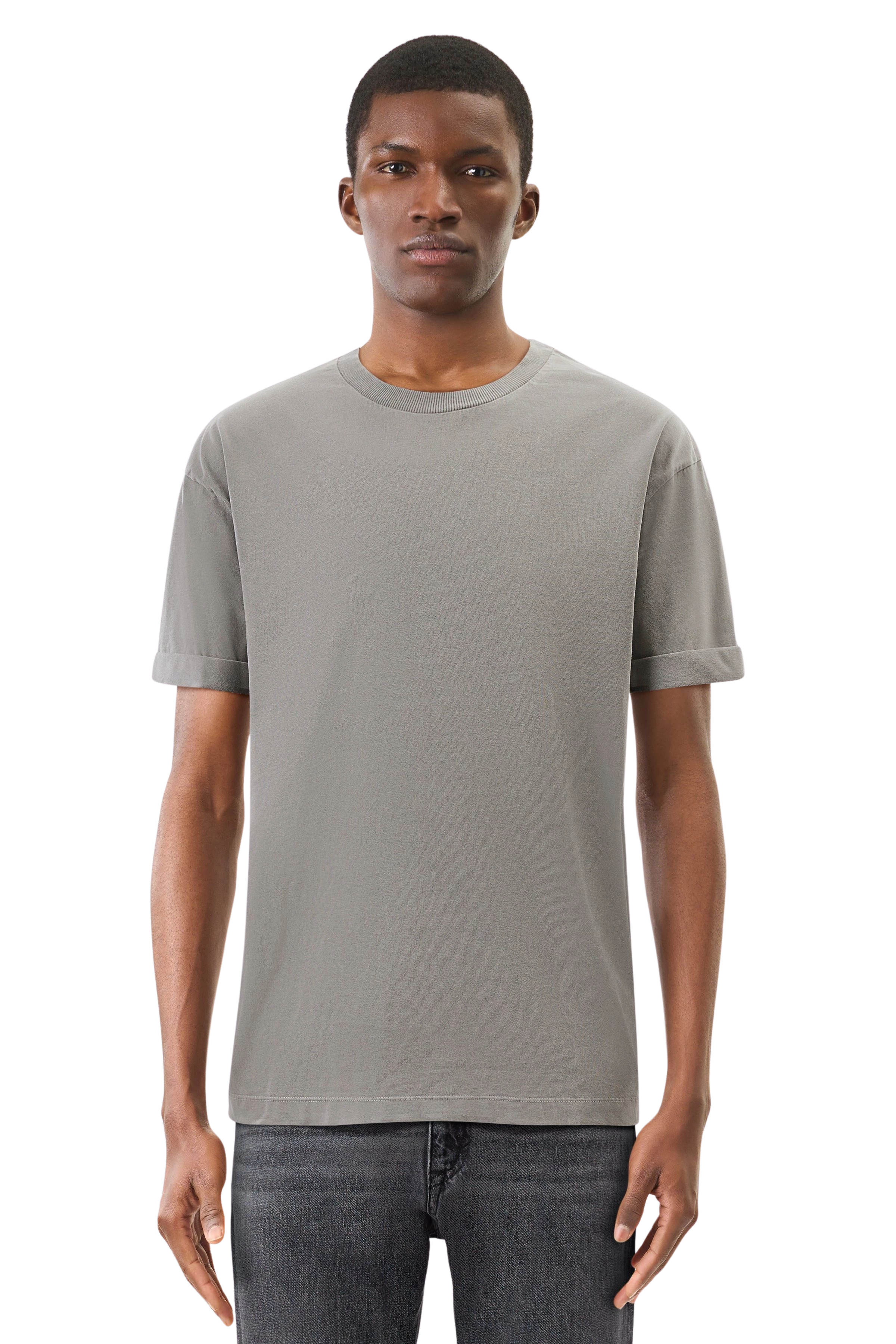 THILO - Relaxed fit T-Shirt in reiner Baumwolle - Herren - grau - Frontansicht