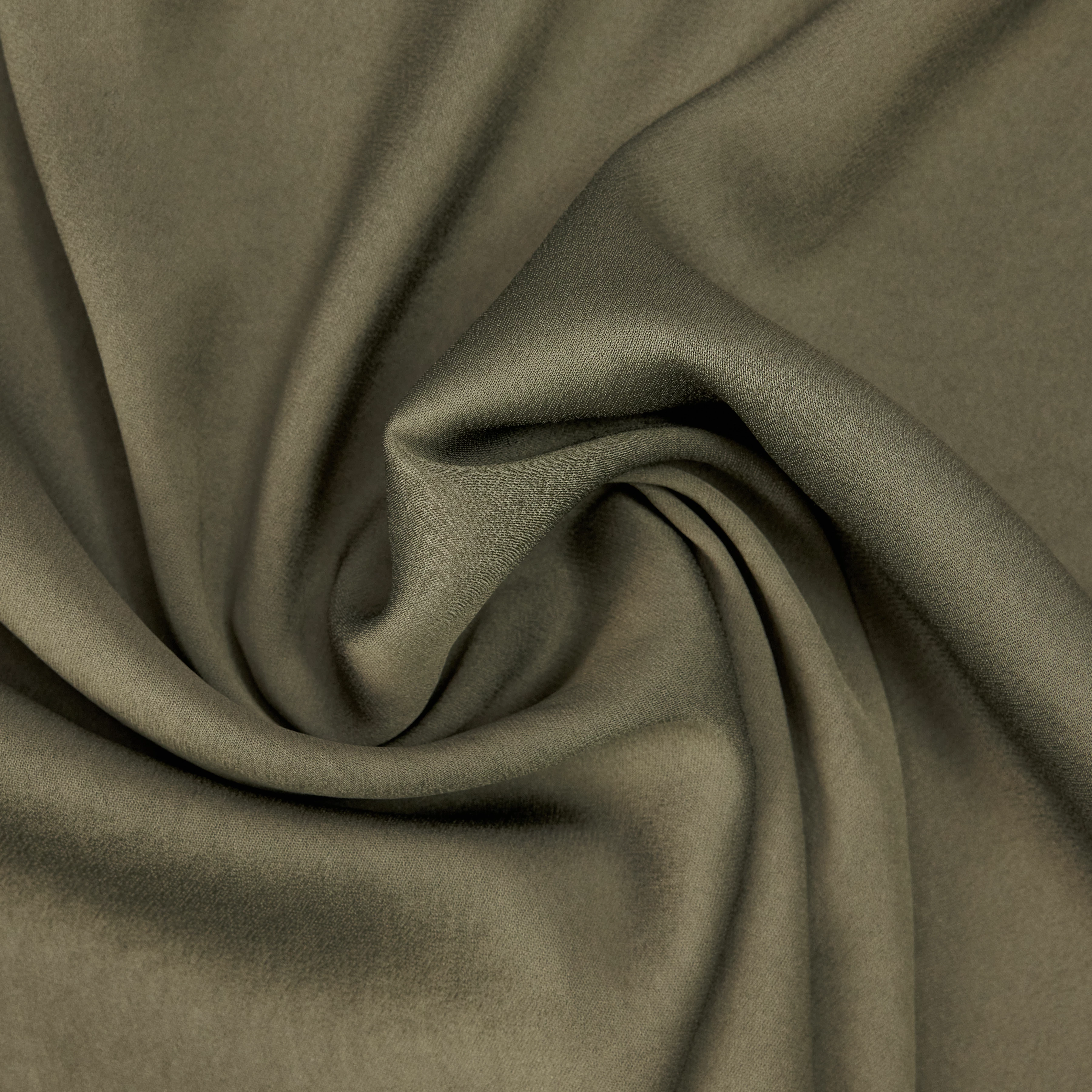 IDONEA - Mid-length skirt with elasticated waistband in satin - women - green - Materialbild (B2C)