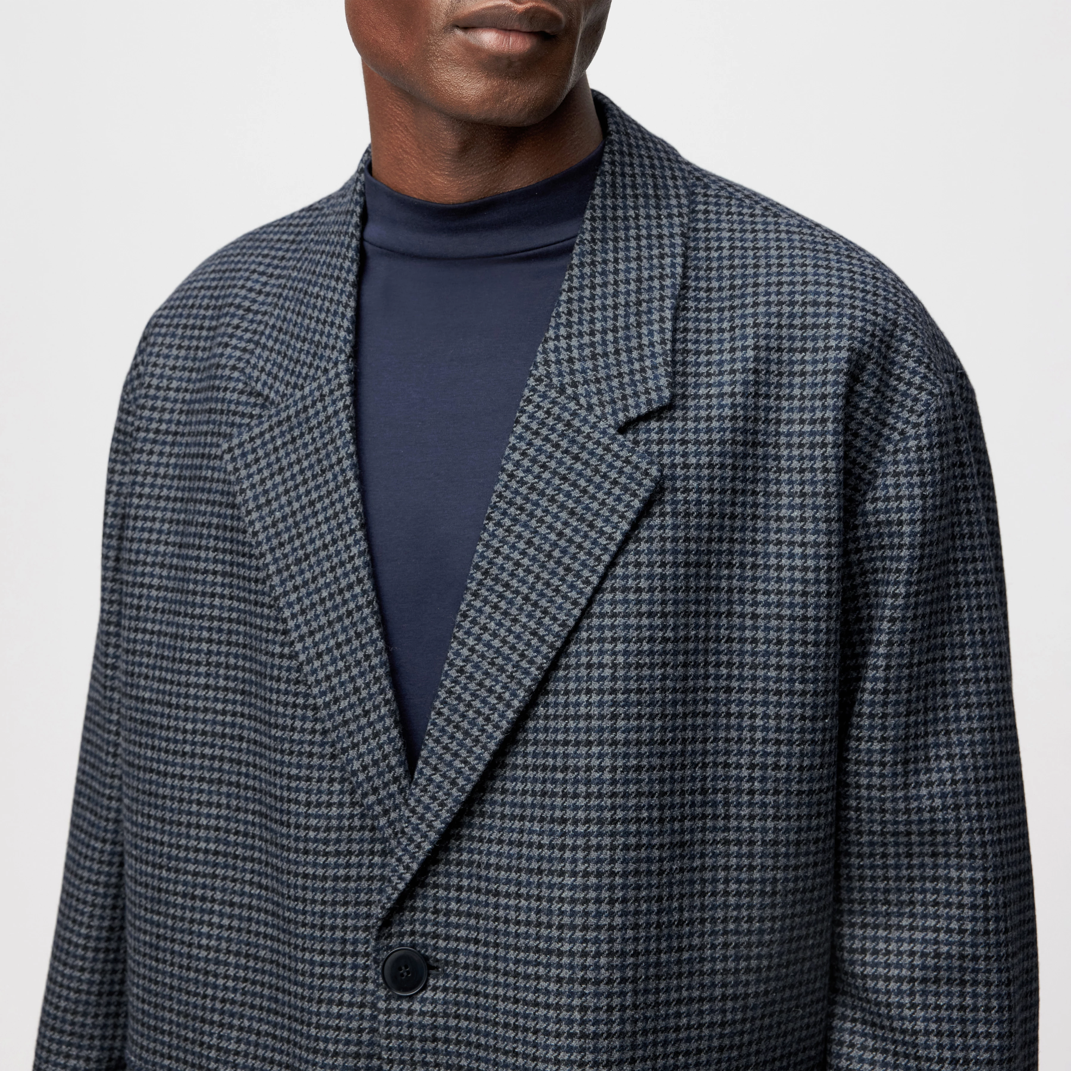 MADIM - Oversized Sakko in Woll-Mix - Herren - grau - Detailansicht am Model