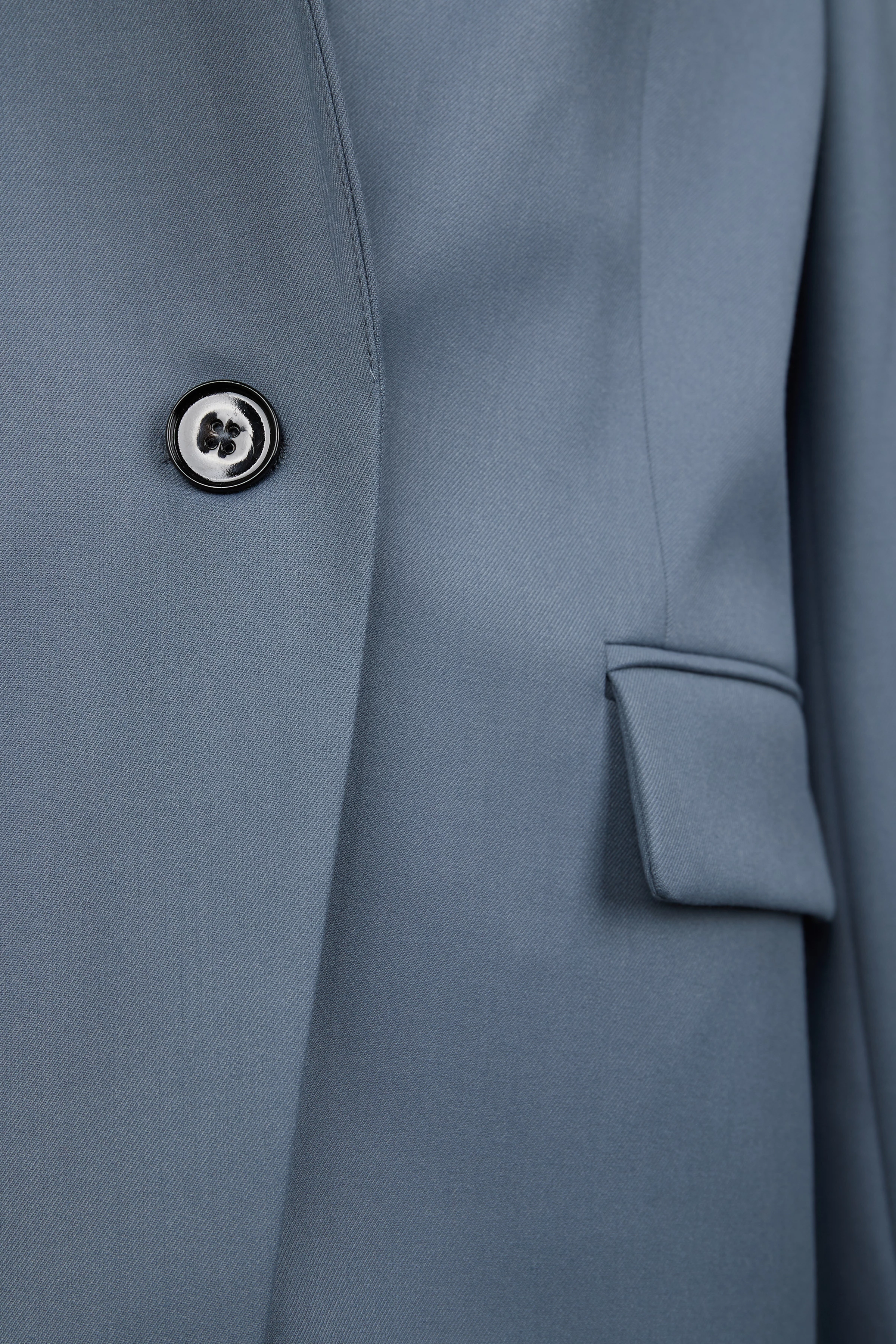 GLENDALE - Blazer in veganer Wolle - Damen - blau - Freisteller Detailansicht