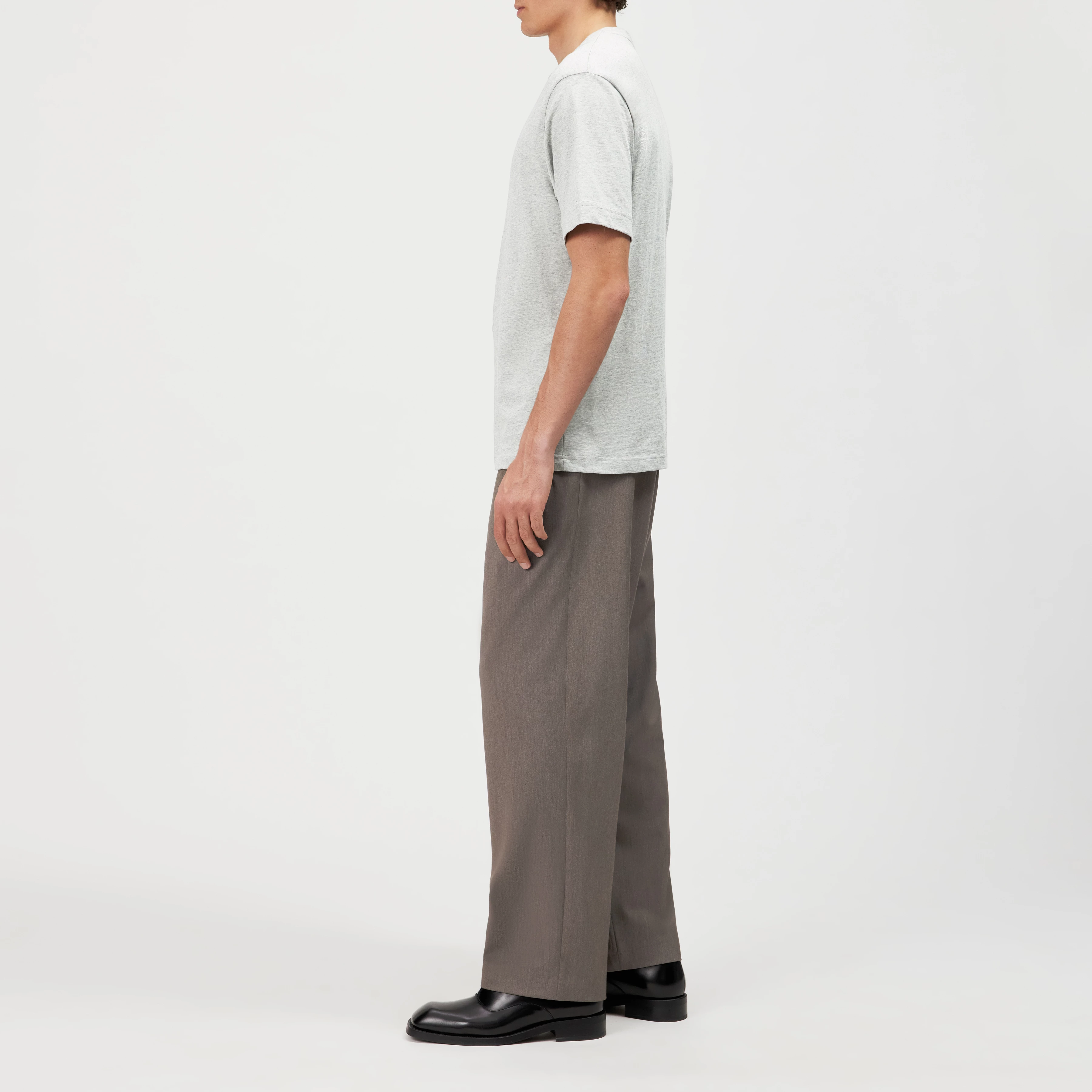 RAPHAEL - T-shirt in pure cotton - men - grey - Seitenansicht