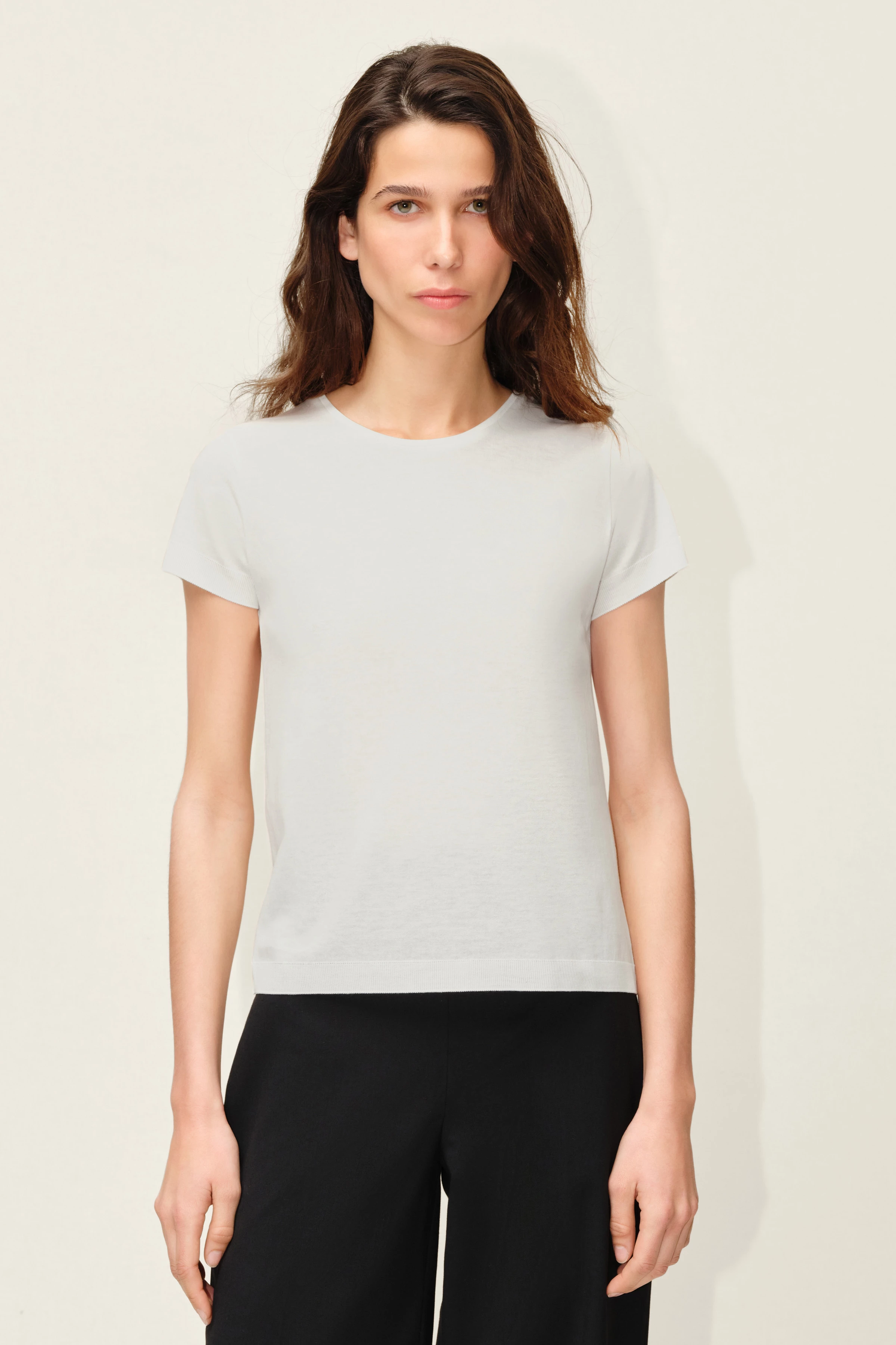 KOALE - T-shirt in cotton jersey - women - off white - Frontansicht