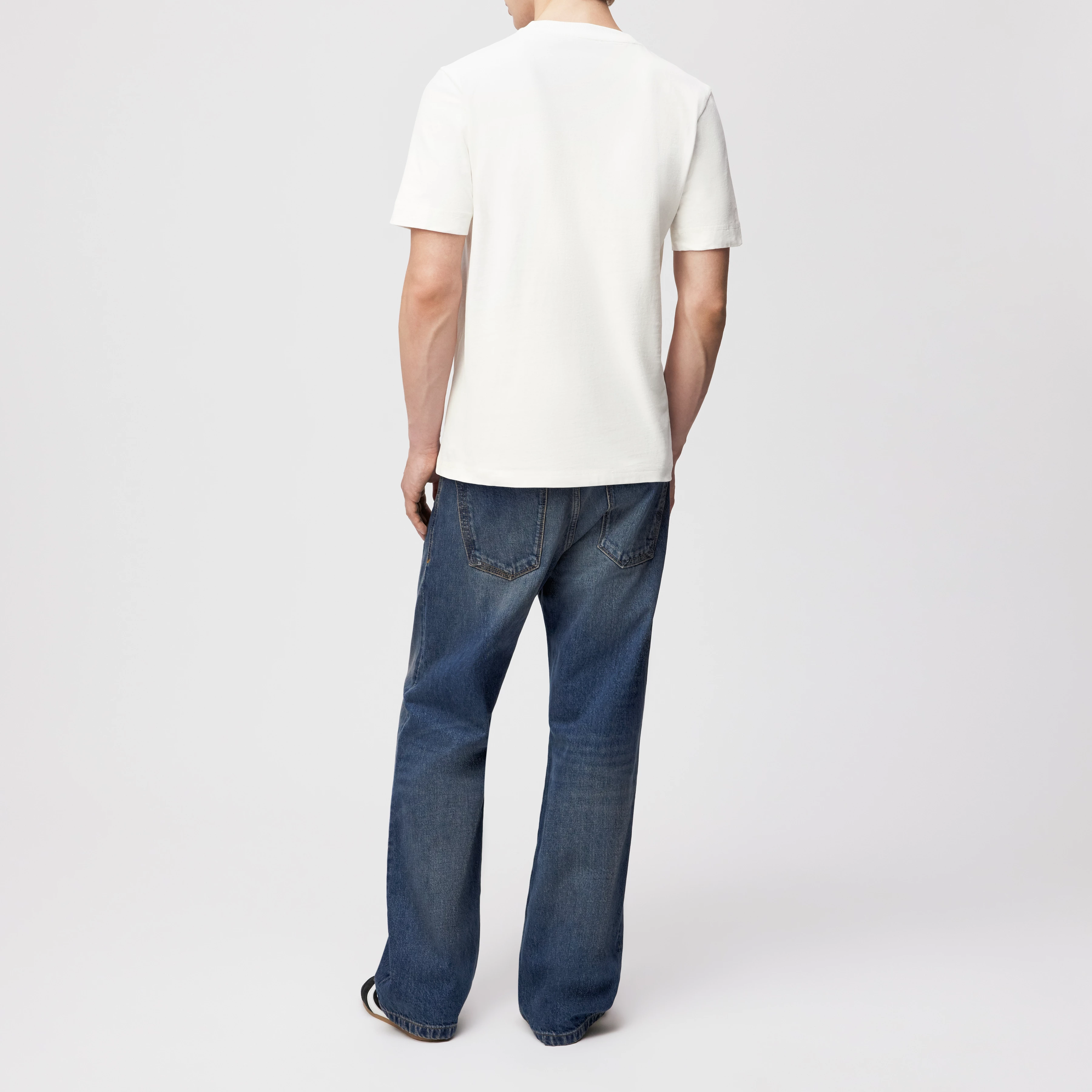 RAPHAEL - T-Shirt in gewaschener Optik - Herren - off white - Rückansicht