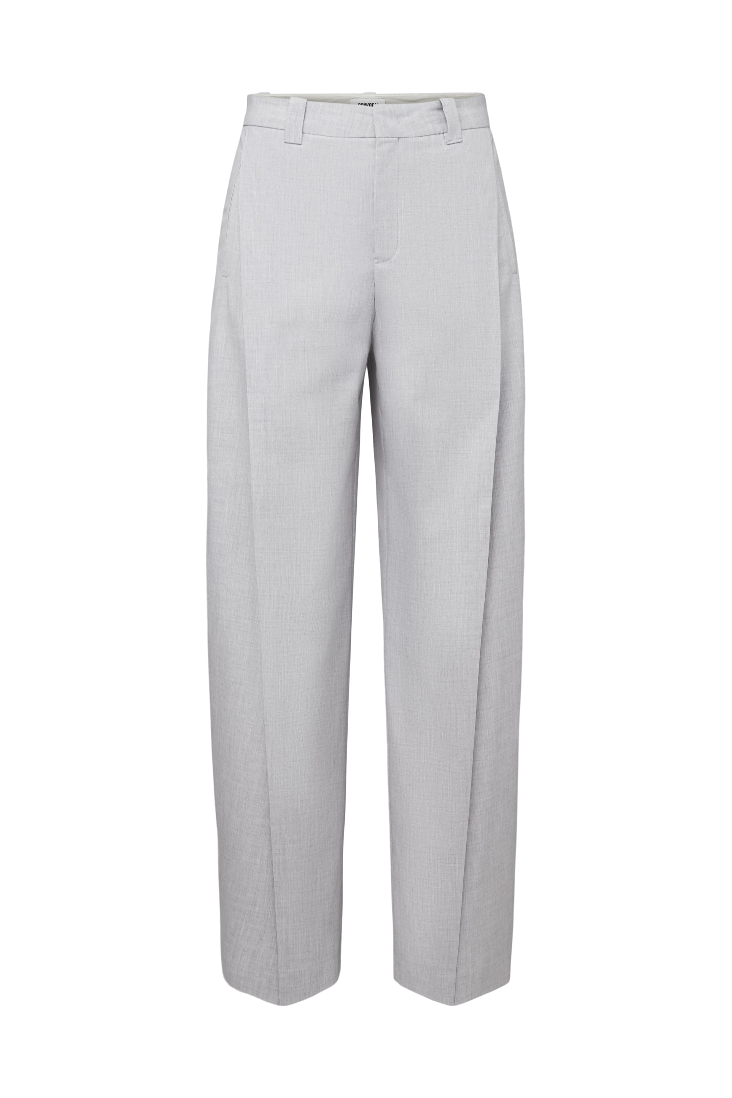 UNPACK - Regular fit trousers in woven fabric - women - grey - Freisteller Frontansicht