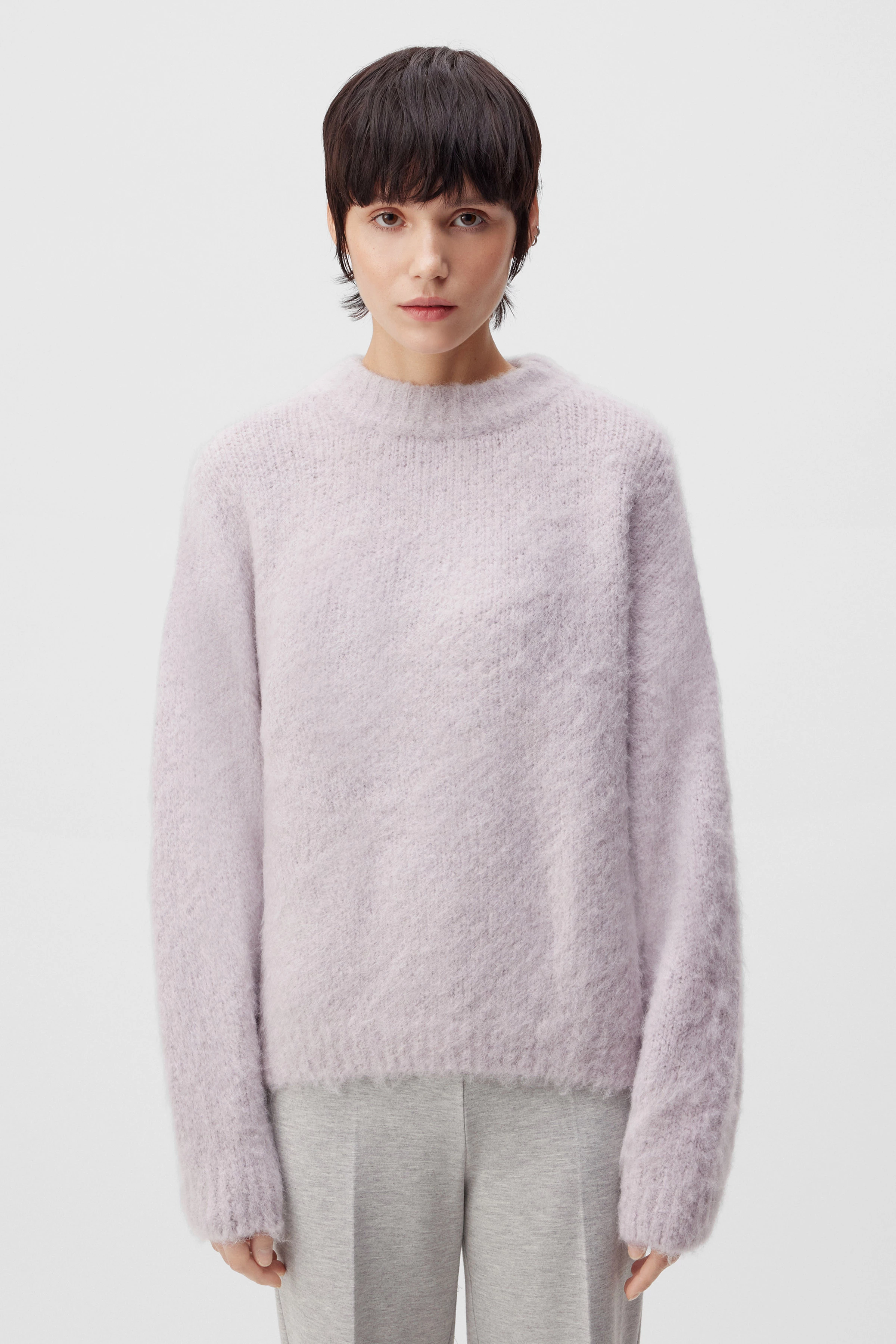 RAMEA - Pullover in Alpaka-Mix - Damen - lila - Frontansicht