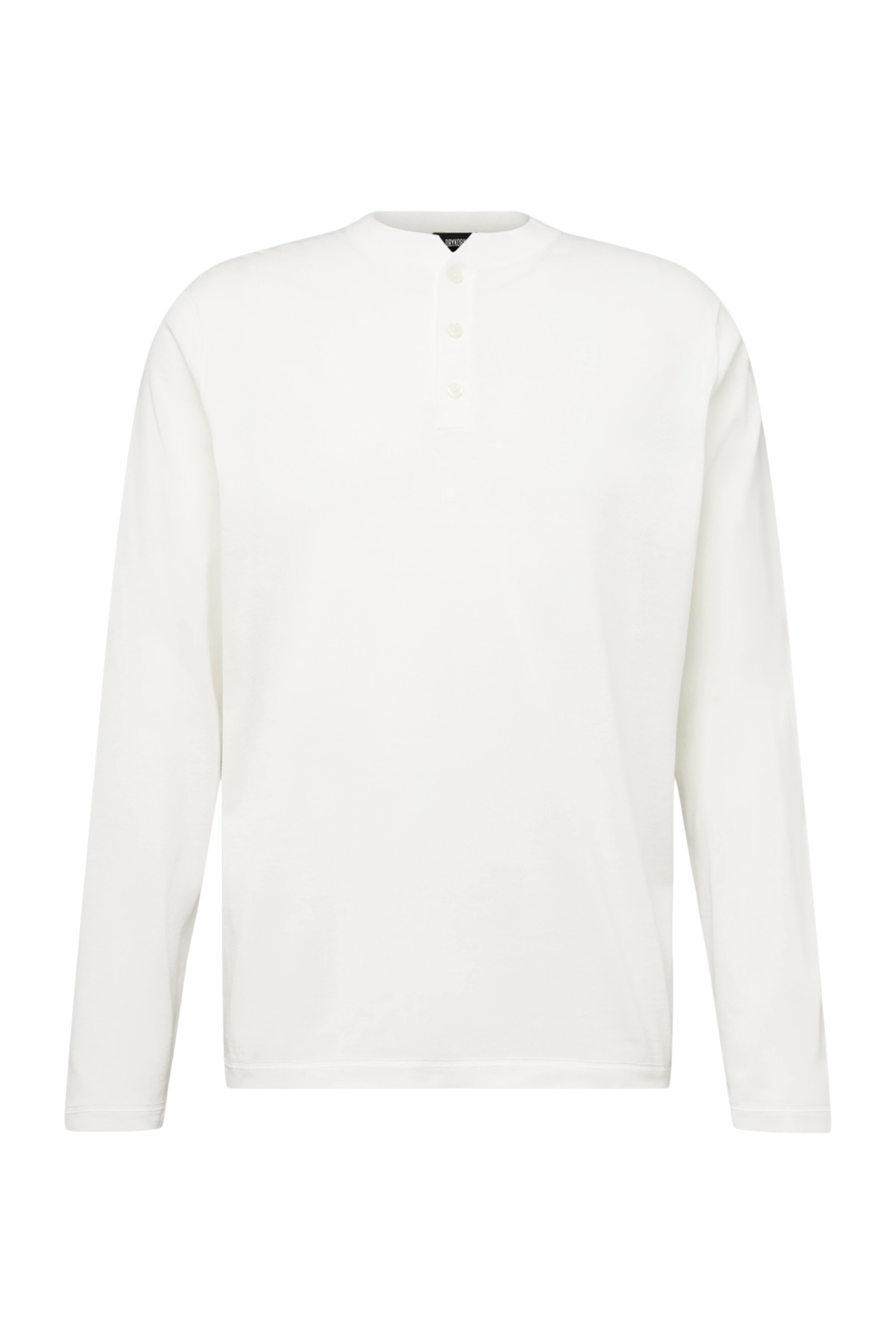 KIAAN - Regular Fit Longsleeve mit Stehkragen aus Feinstrick - Herren - off white - Freisteller Frontansicht