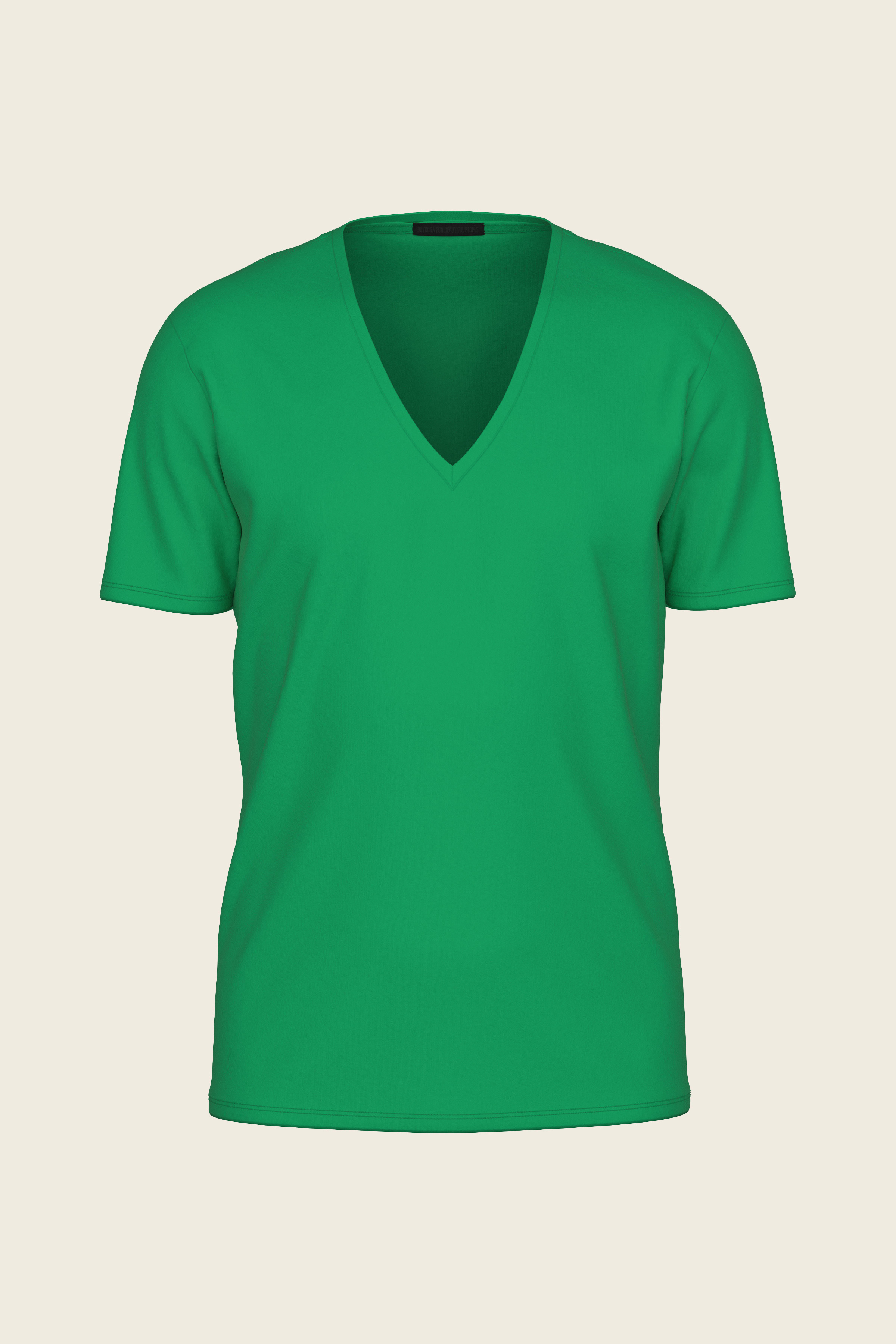 Slim Fit V Neck T Shirt In Pure Cotton 8418