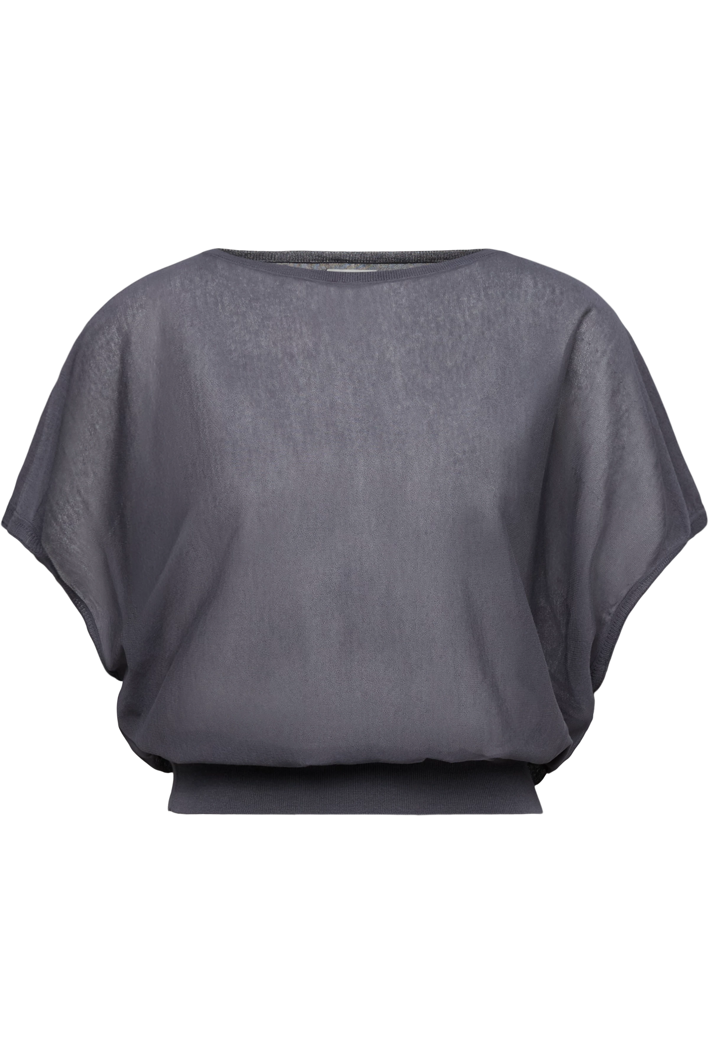 GERLOTTA - Oversized T-shirt with boat neckline - women - grey - Freisteller Frontansicht