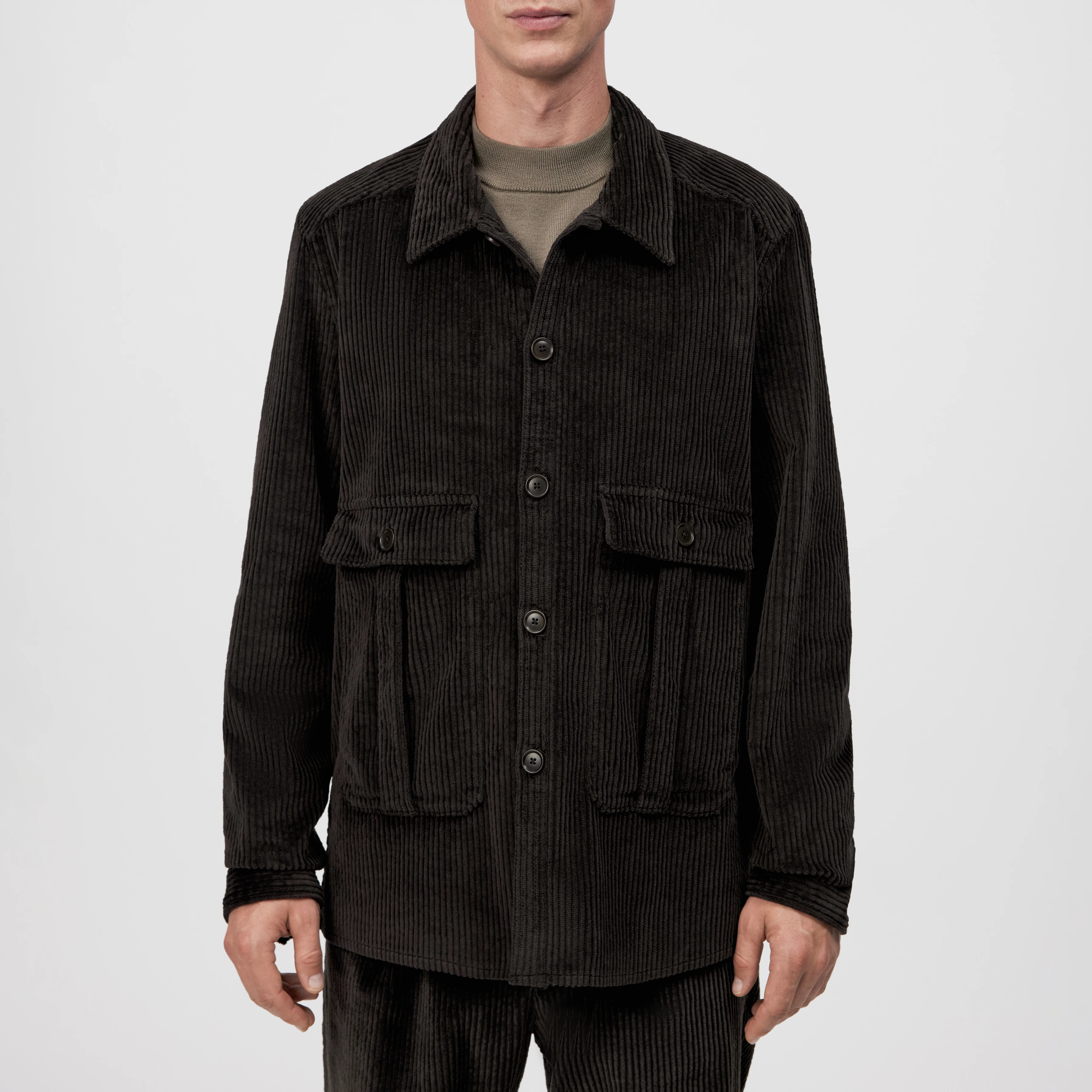 LIEWA - Overshirt in Baumwoll-Breitcord - Herren - braun - Frontansicht