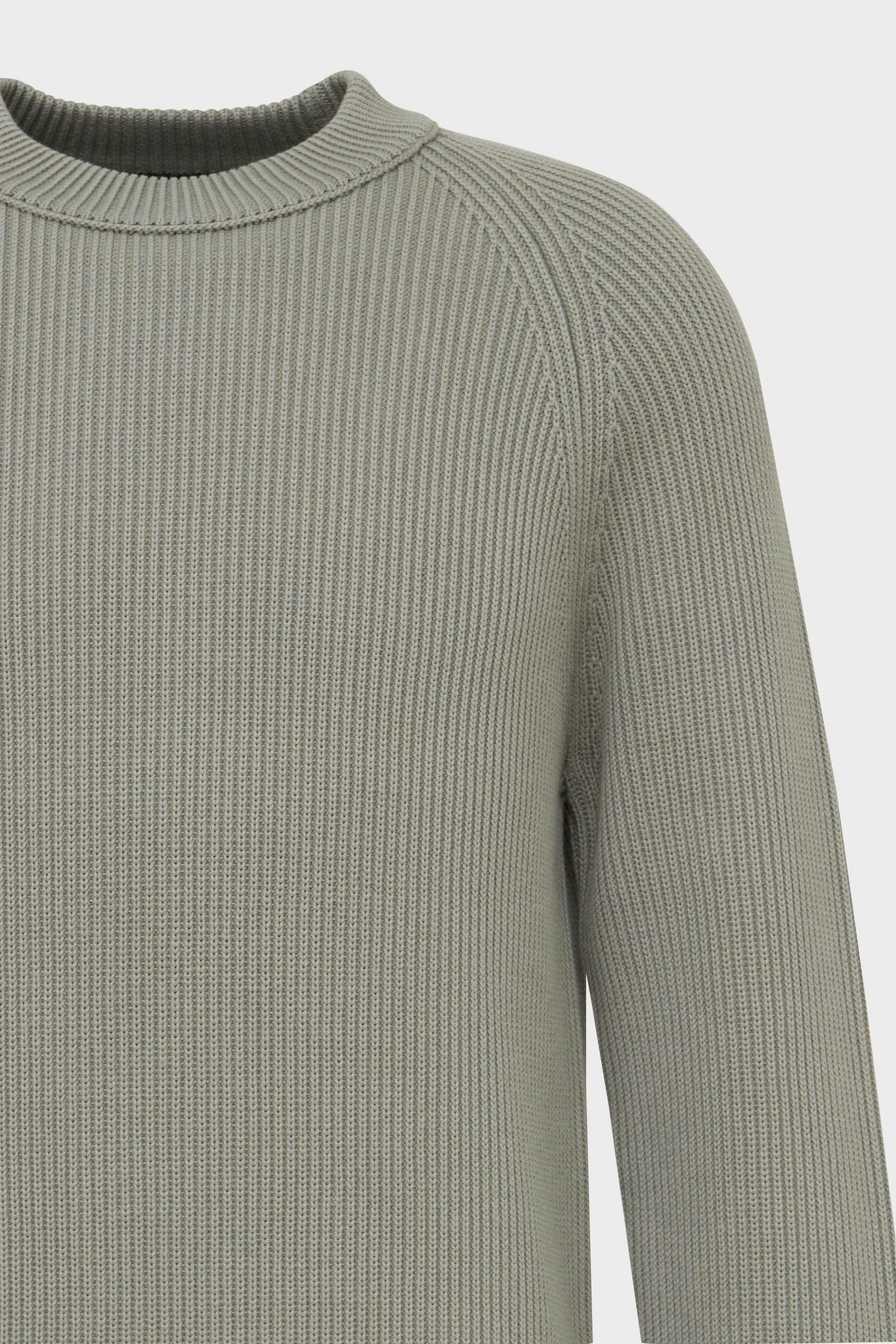 AARON - raglan rib pullover - men - green - Freisteller Detailansicht