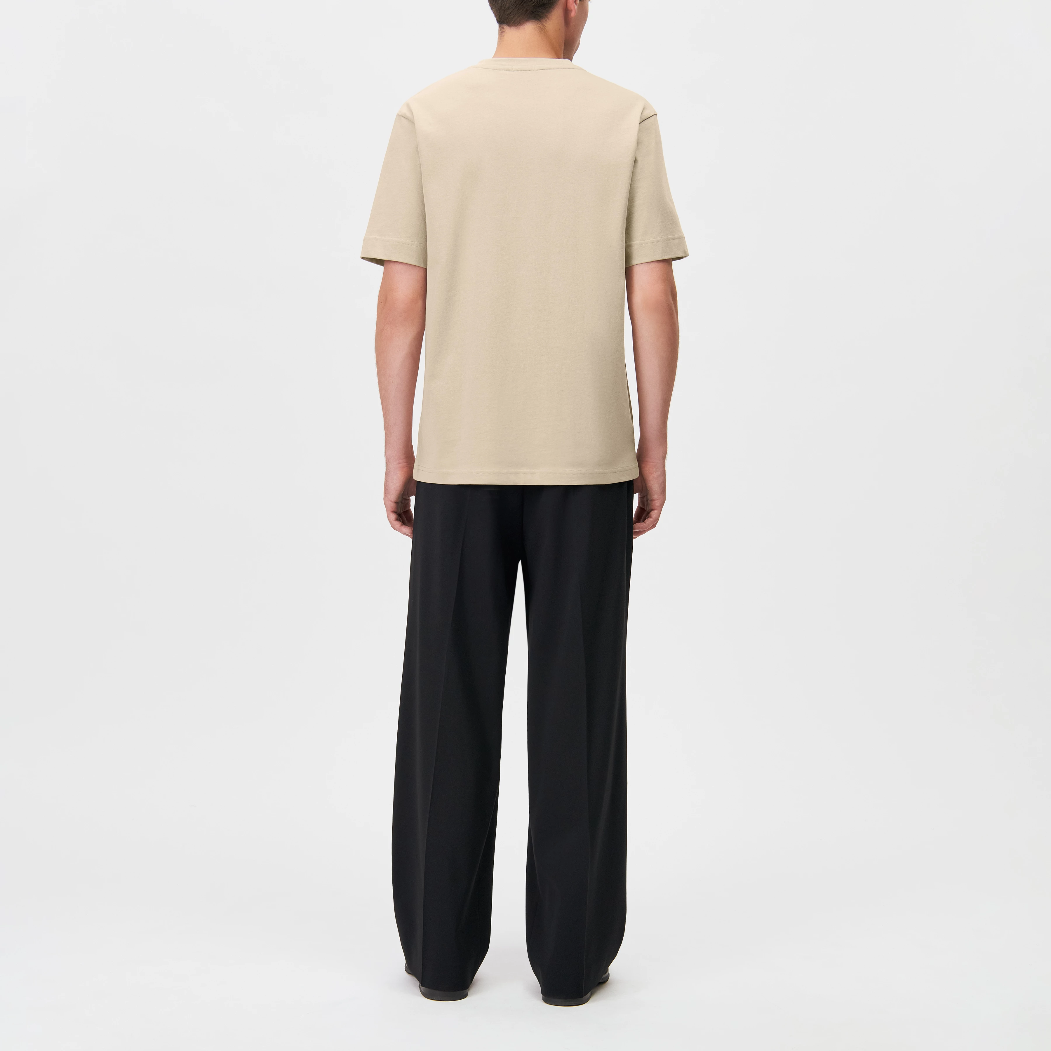 RAPHAEL - T-shirt in pure cotton - men - beige - Rückansicht