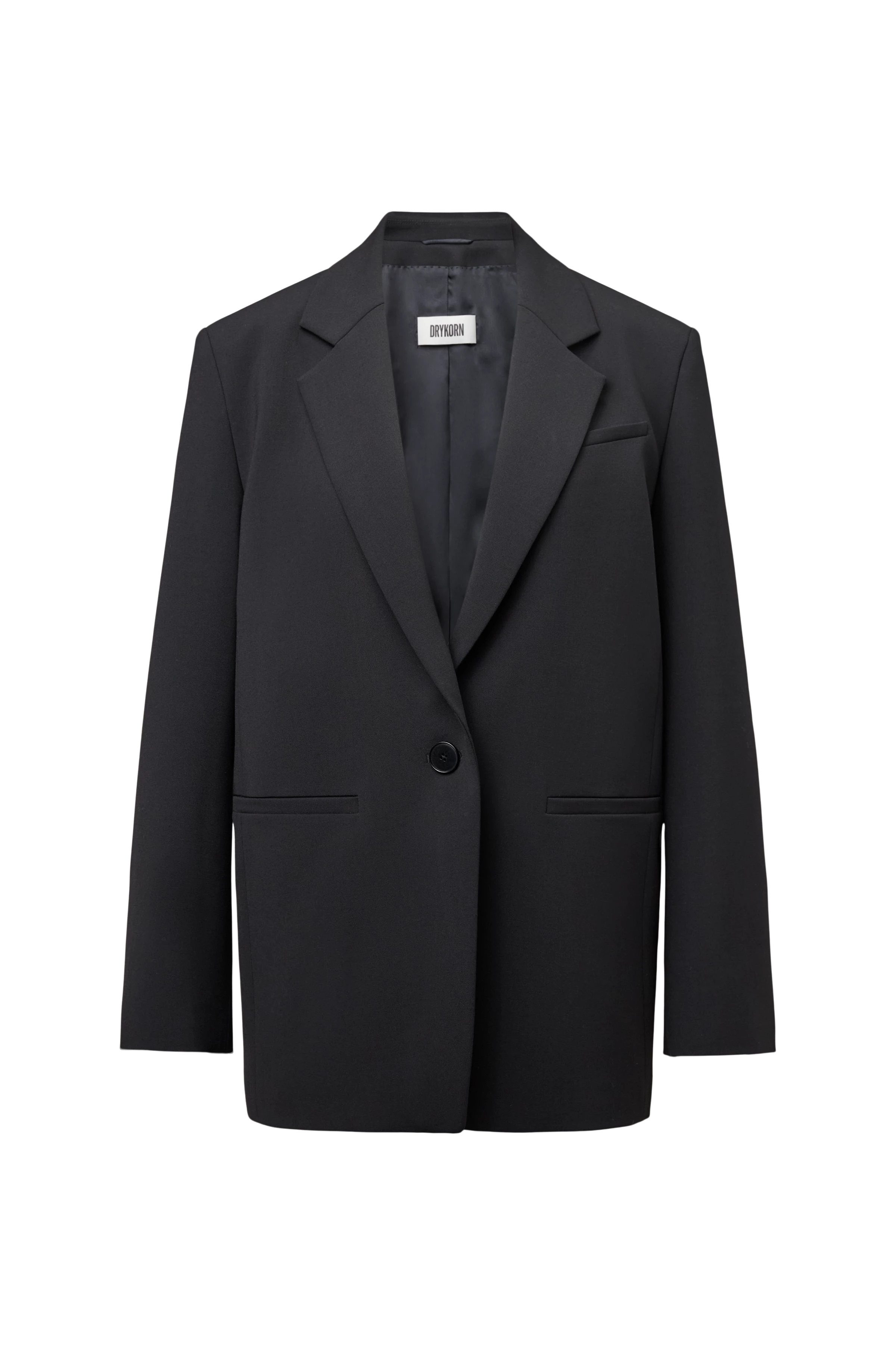 MOWTIE_N - Blazer décontracté en twill à un bouton - women - noir - Freisteller Frontansicht