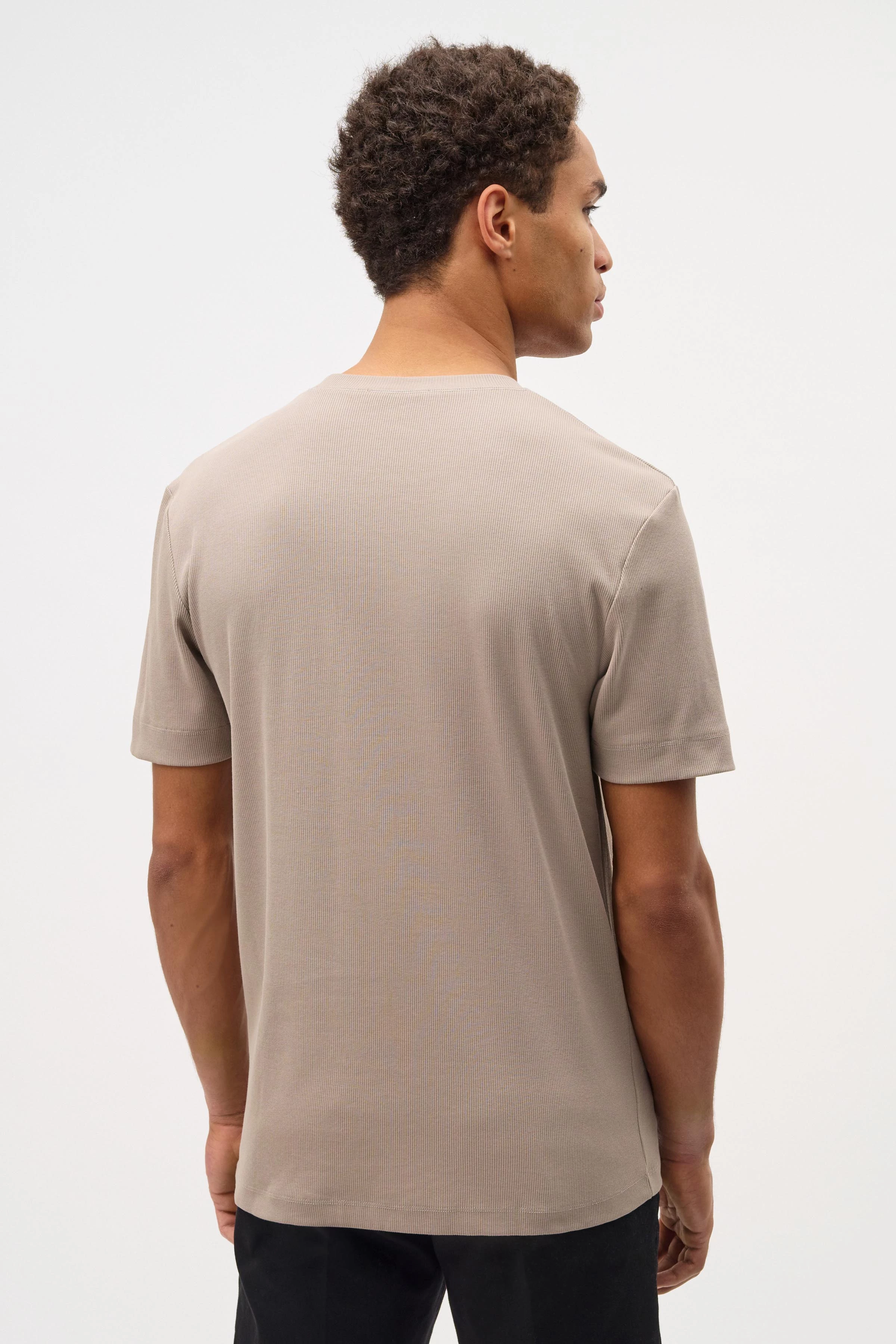 RAPHAEL - T-shirt in cotton - men - brown - Rückansicht