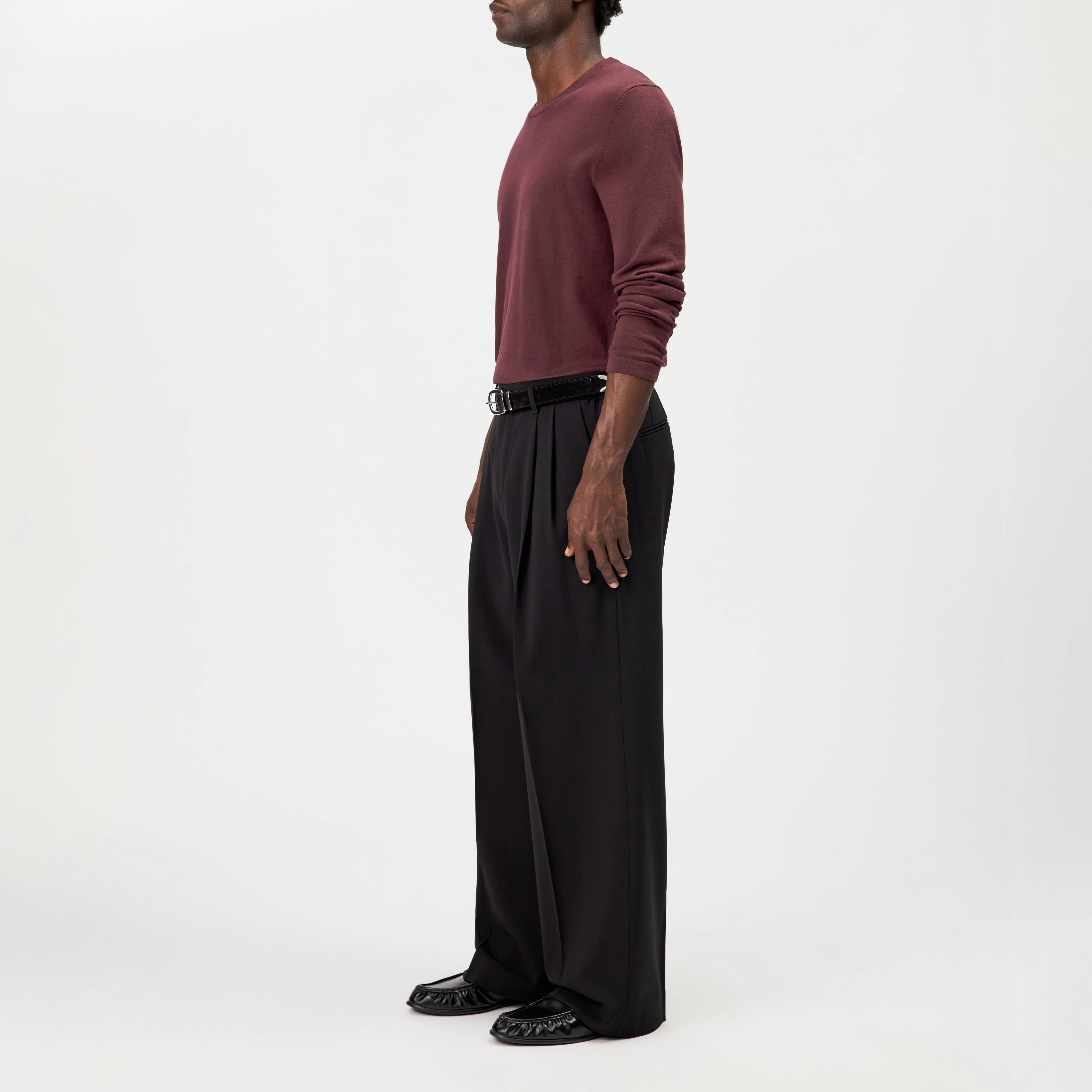IRMINO - Long sleeve in pure cotton - men - red - Seitenansicht